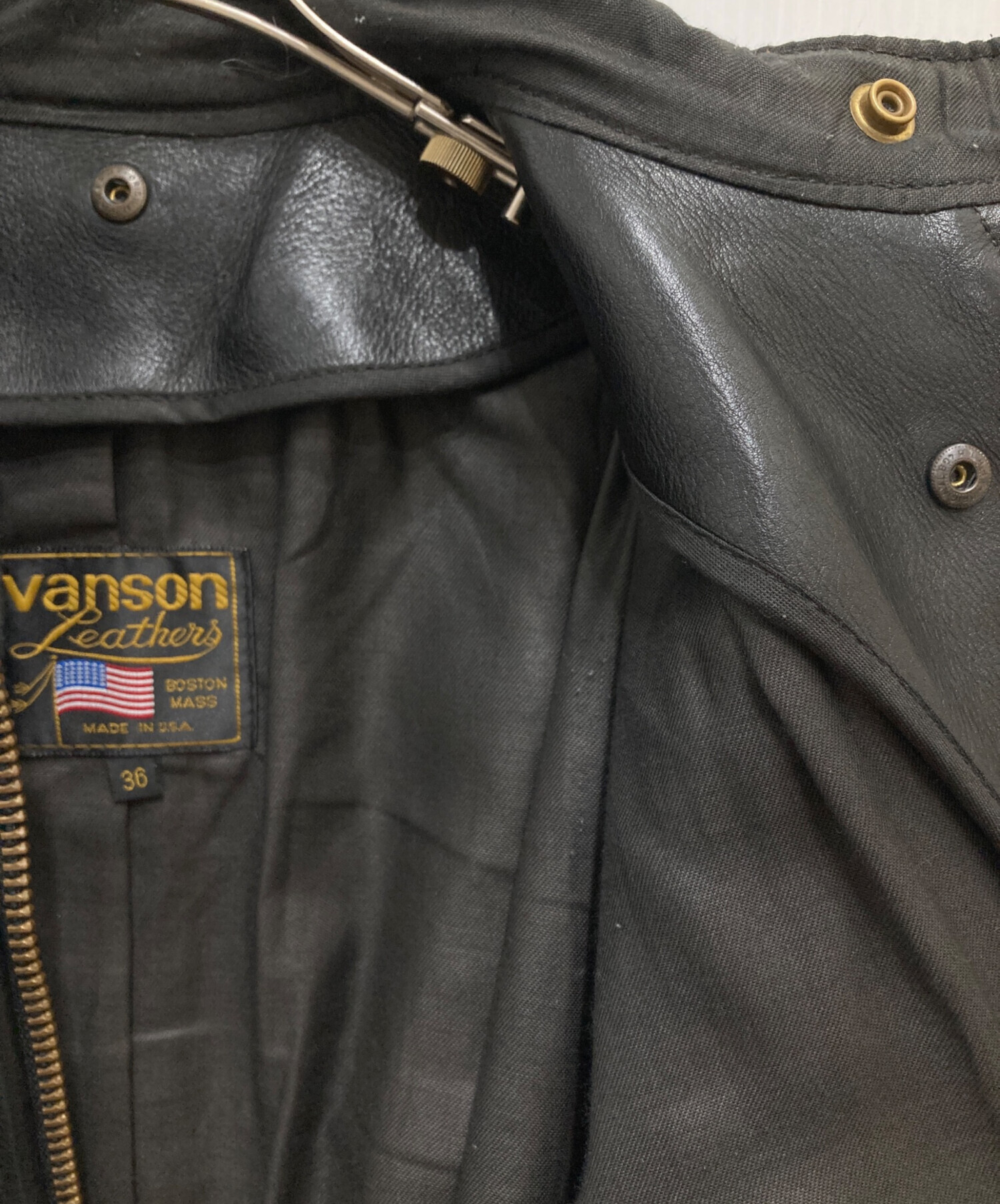 中古・古着通販】VANSON (バンソン) シングルライダースジャケット ブラック サイズ:36｜ブランド・古着通販 トレファク公式【TREFAC  FASHION】スマホサイト