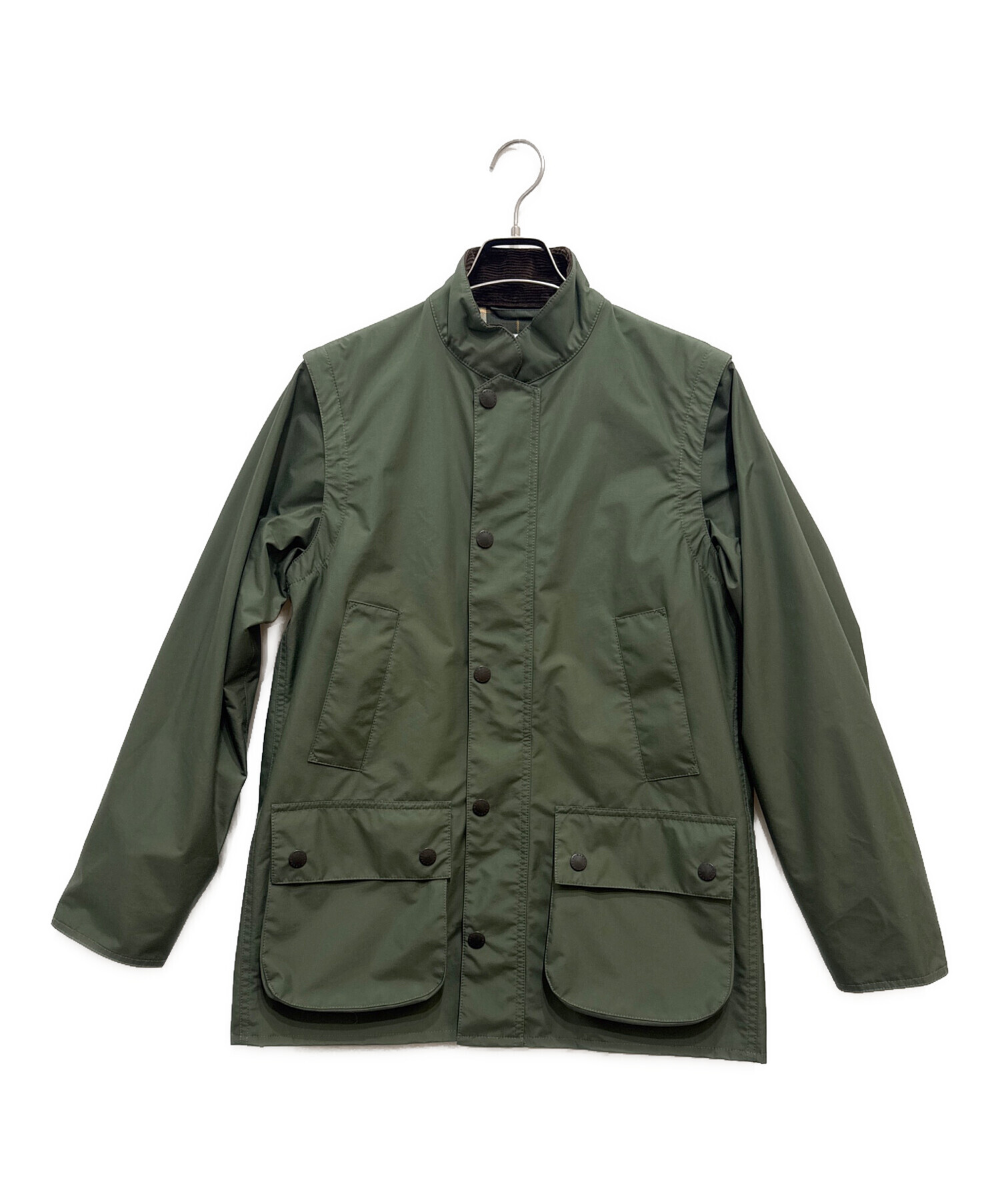 中古・古着通販】Barbour (バブアー) International Gallery BEAMS (インターナショナルギャラリービームス))  2WAYジップアップナイロンジャケット オリーブ サイズ:34｜ブランド・古着通販 トレファク公式【TREFAC FASHION】スマホサイト