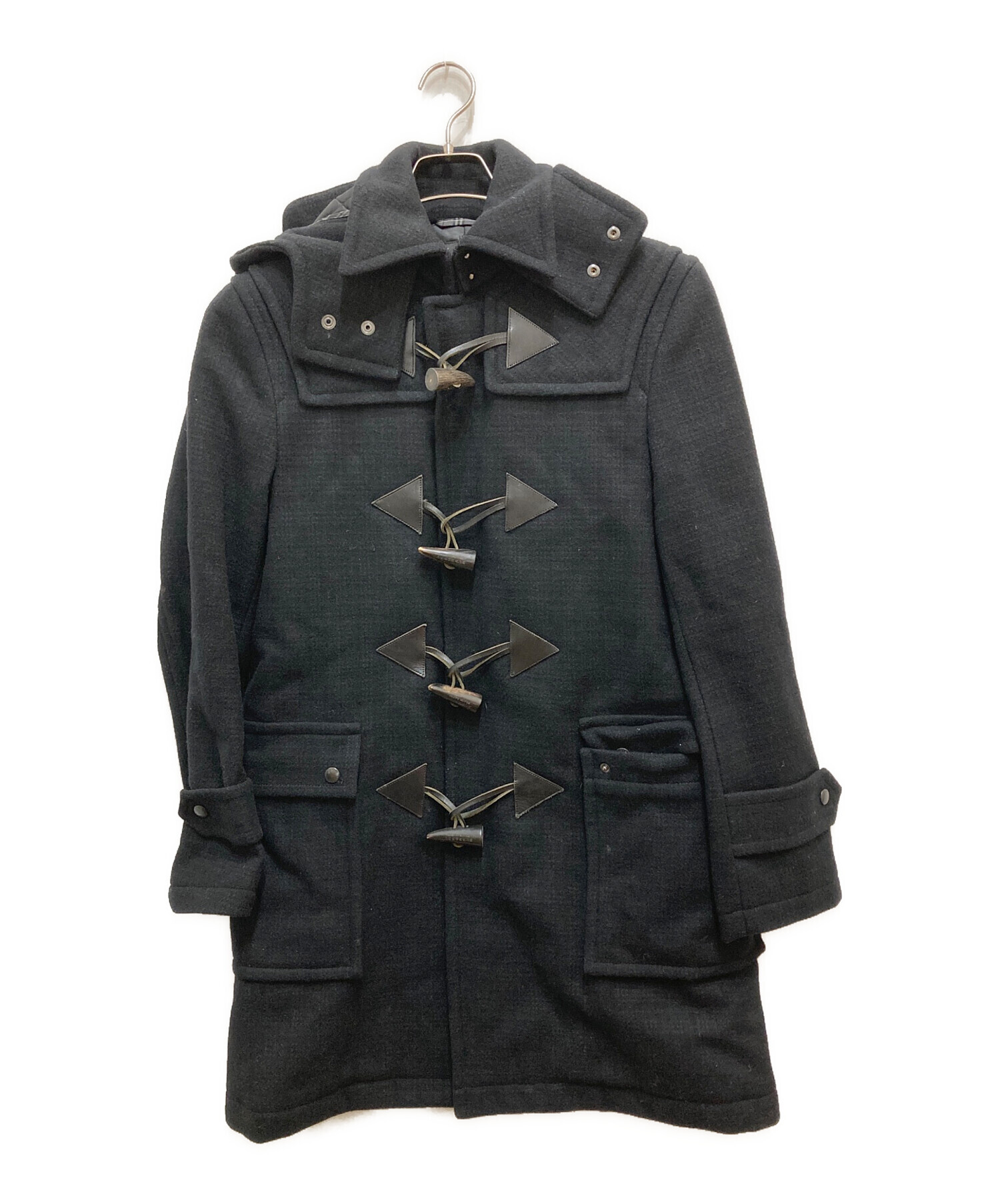 中古・古着通販】BURBERRY BLACK LABEL (バーバリーブラックレーベル) ダッフルコート ブラック サイズ:M｜ブランド・古着通販  トレファク公式【TREFAC FASHION】スマホサイト