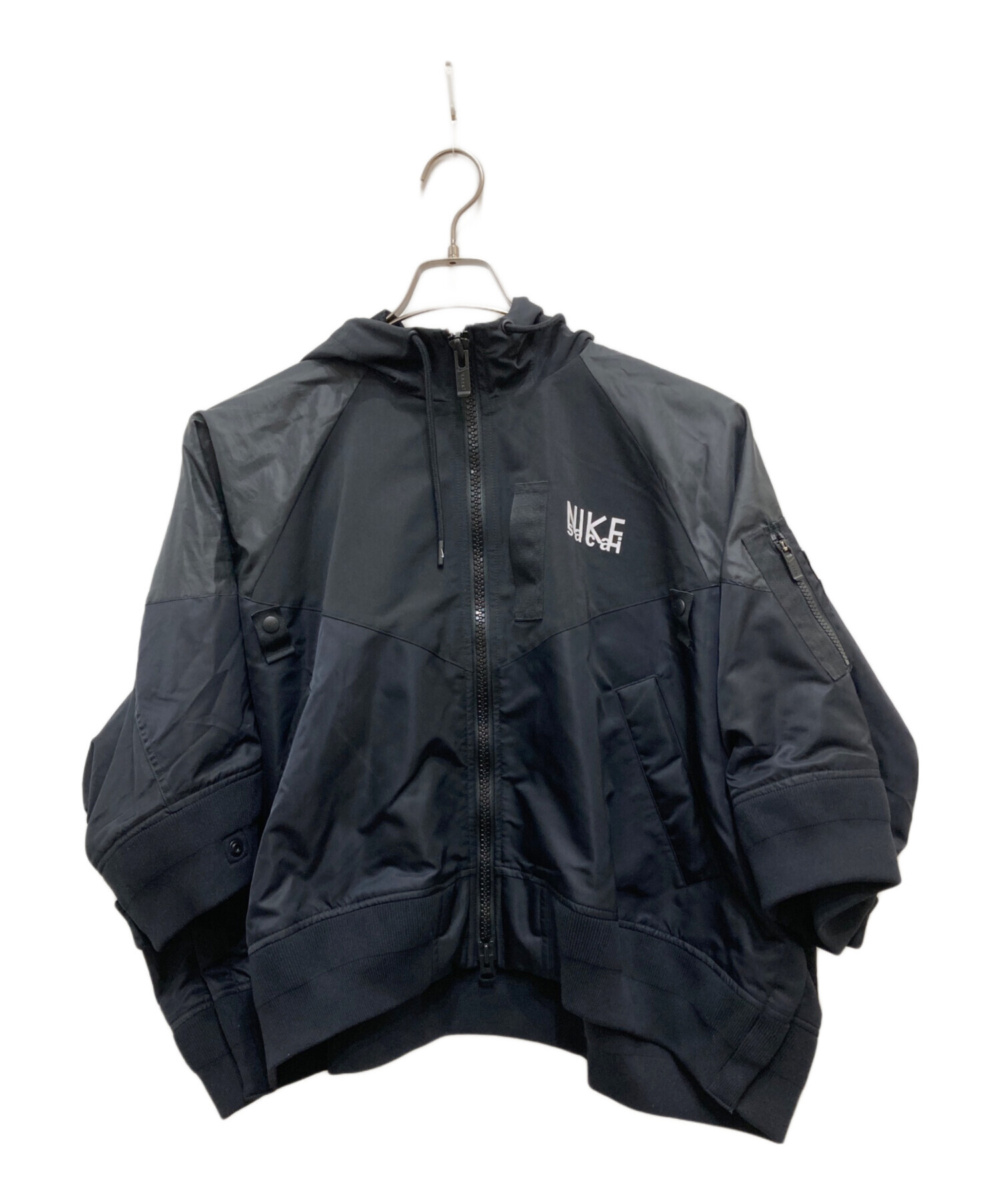 NIKE (ナイキ) sacai (サカイ) Full zip HD jacket/フルジップHDジャケット ブラック サイズ:XL