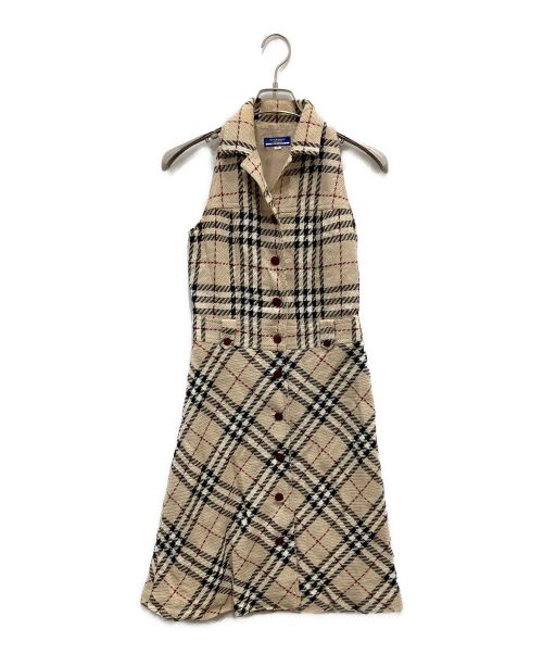 中古・古着通販】BURBERRY BLUE LABEL (バーバリーブルーレーベル) ノバチェックN/Sワンピース ベージュ  サイズ:M｜ブランド・古着通販 トレファク公式【TREFAC FASHION】スマホサイト