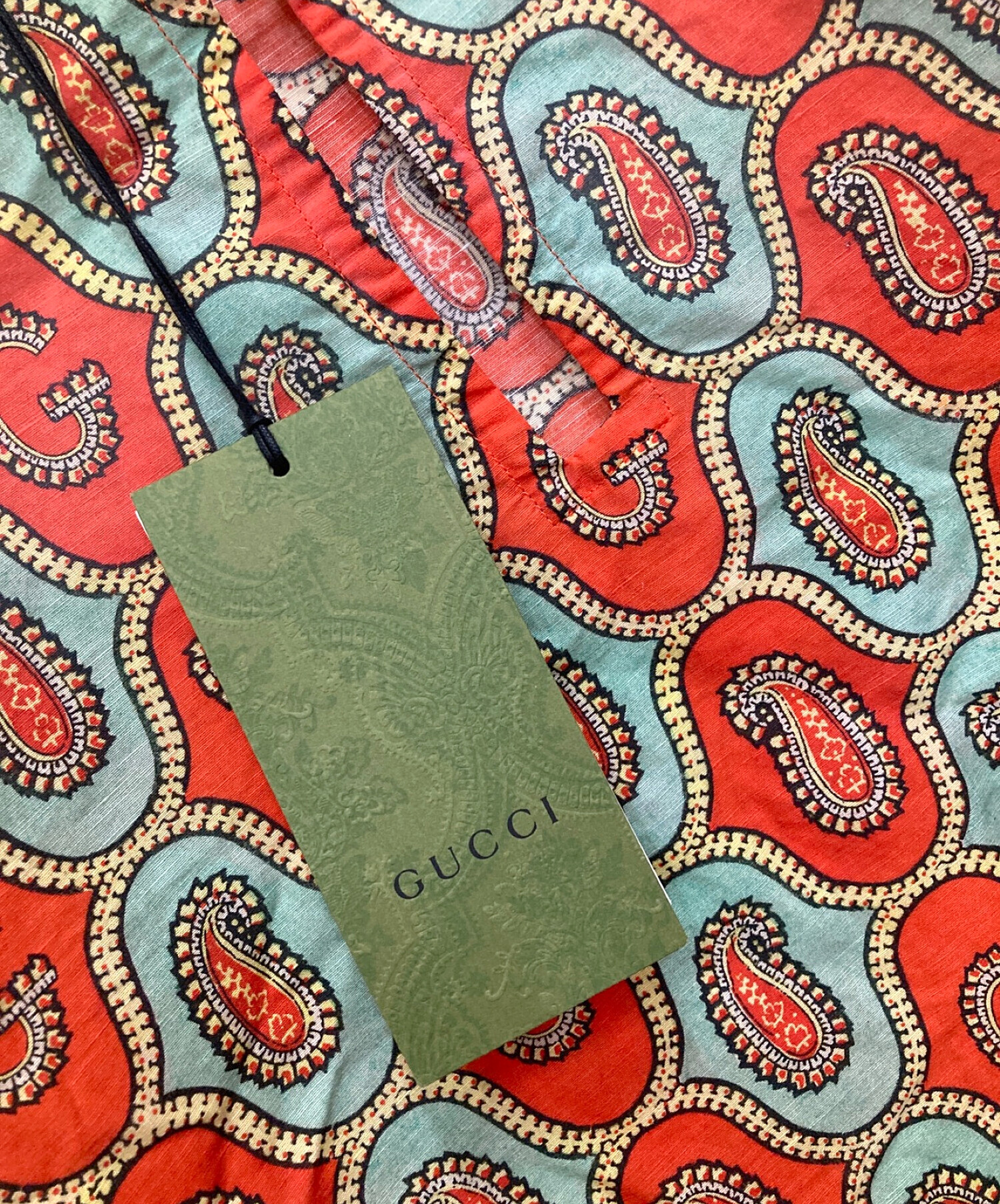 中古・古着通販】GUCCI (グッチ) 総柄ブラウス レッド サイズ:46