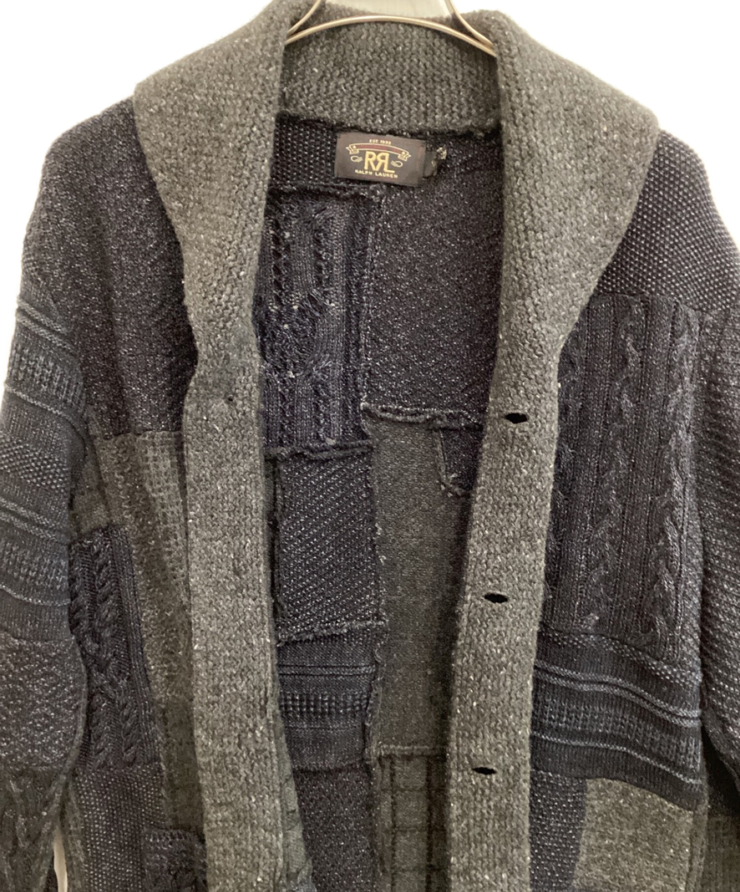 中古・古着通販】RRL (ダブルアールエル) Indigo Patchwork Cardigan