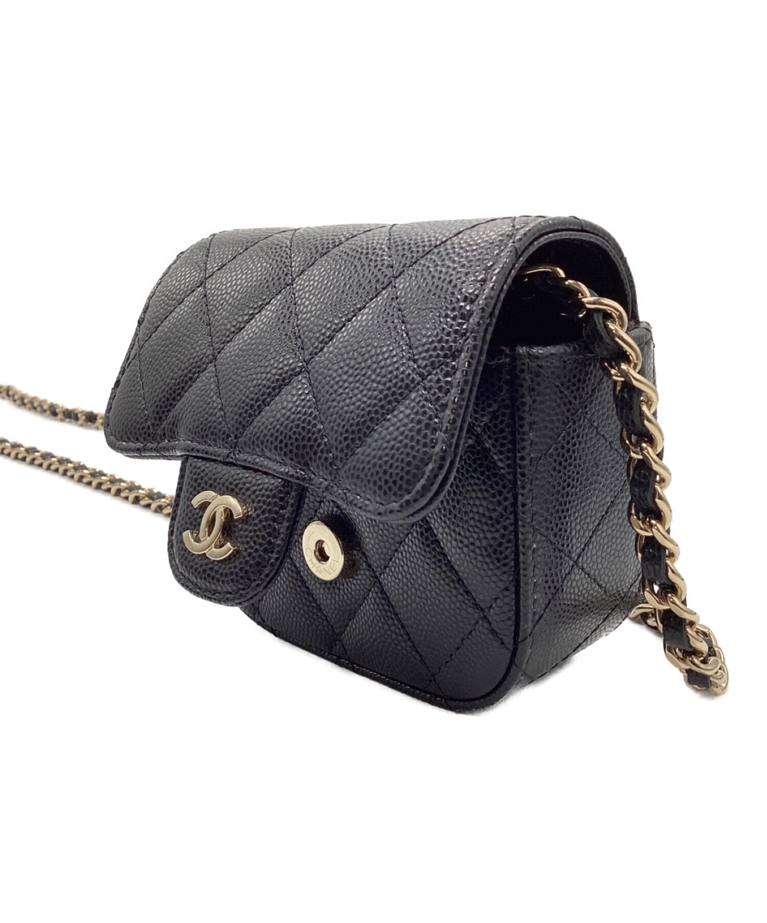 中古・古着通販】CHANEL (シャネル) ショルダーポーチ ブラック