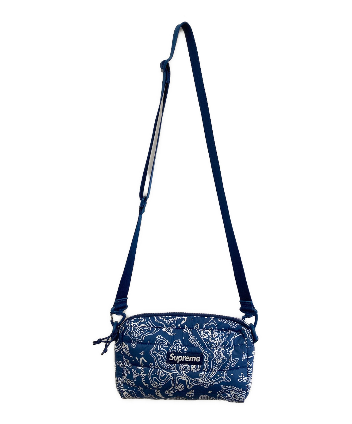 Supreme Puffer Side Bag Blue Paisley