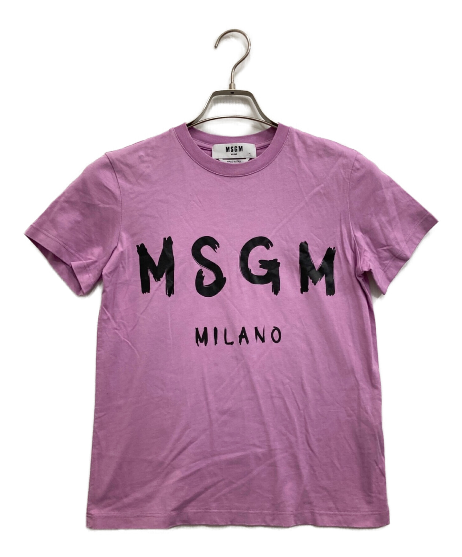MSGM エムエスジーエム ロゴ Tシャツ ピンク - Tシャツ/カットソー(半袖/袖なし)
