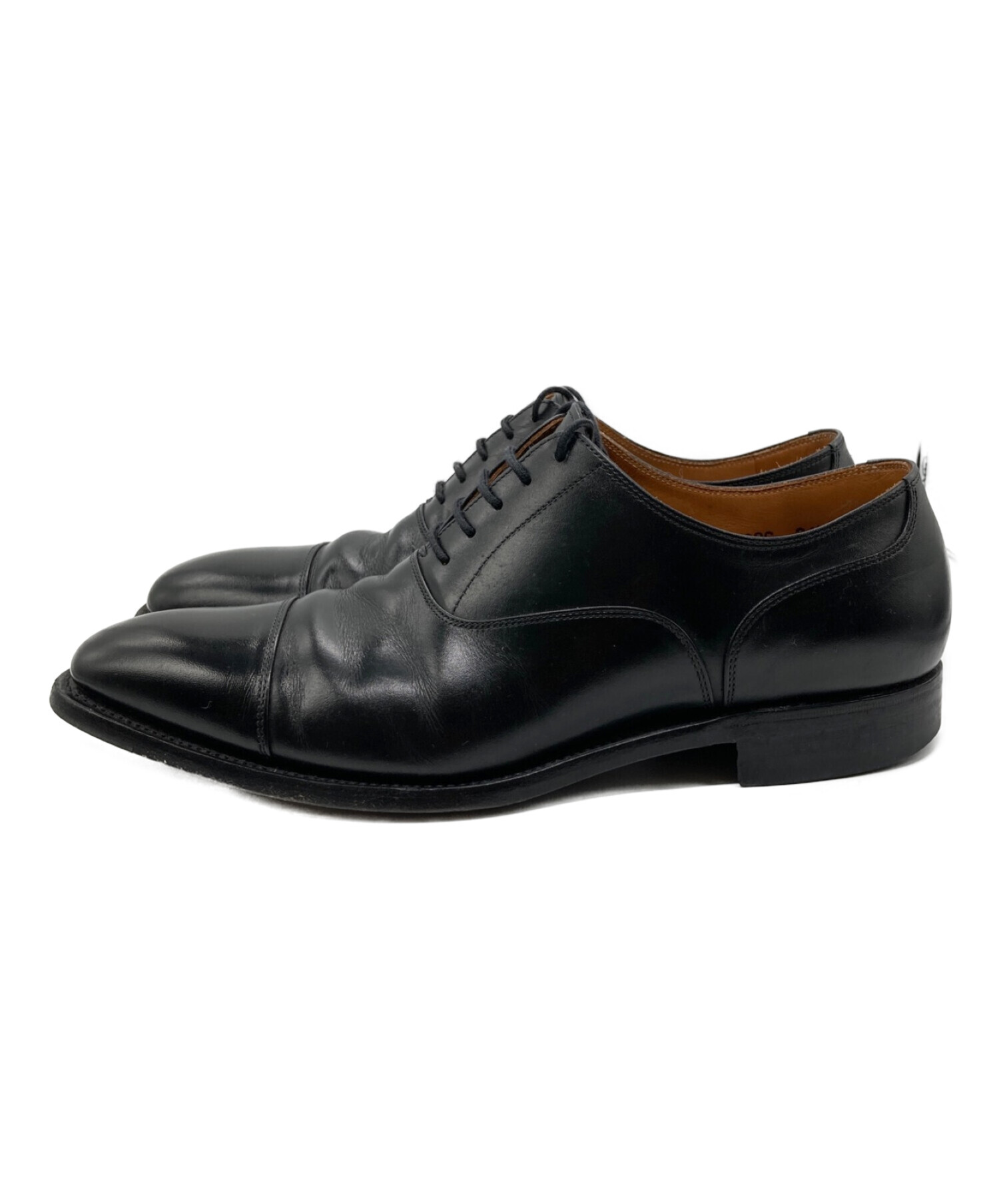 スコッチグレイン ストレートチップ ブラック ビジネスシューズ 24EEE - 靴