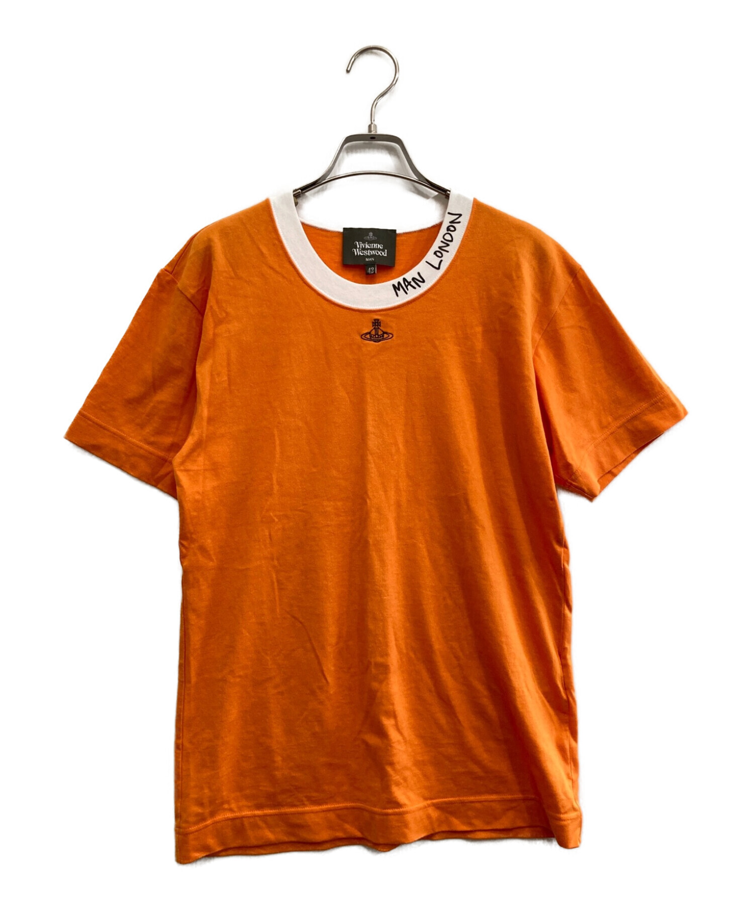 Vivienne Westwood man (ヴィヴィアン ウェストウッド マン) リンガーTシャツ オレンジ サイズ:42