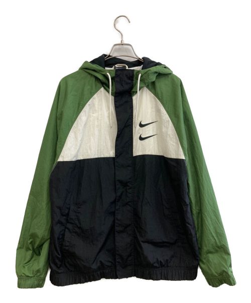 中古・古着通販】NIKE (ナイキ) ナイロンジャケット グリーン×ブラック