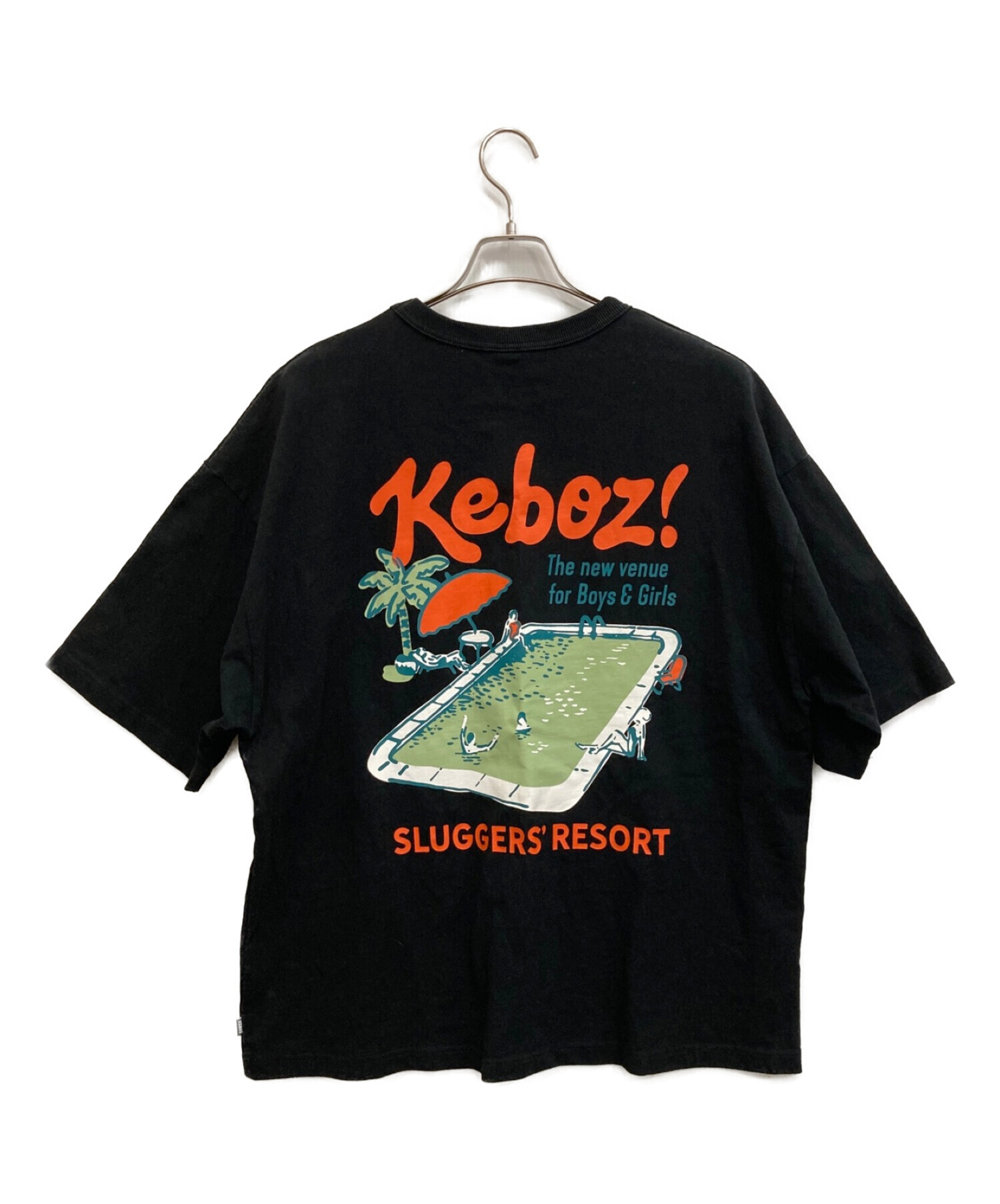 KEBOZ (ケボズ) ビッグプリントTシャツ ブラック サイズ:MEDIUM