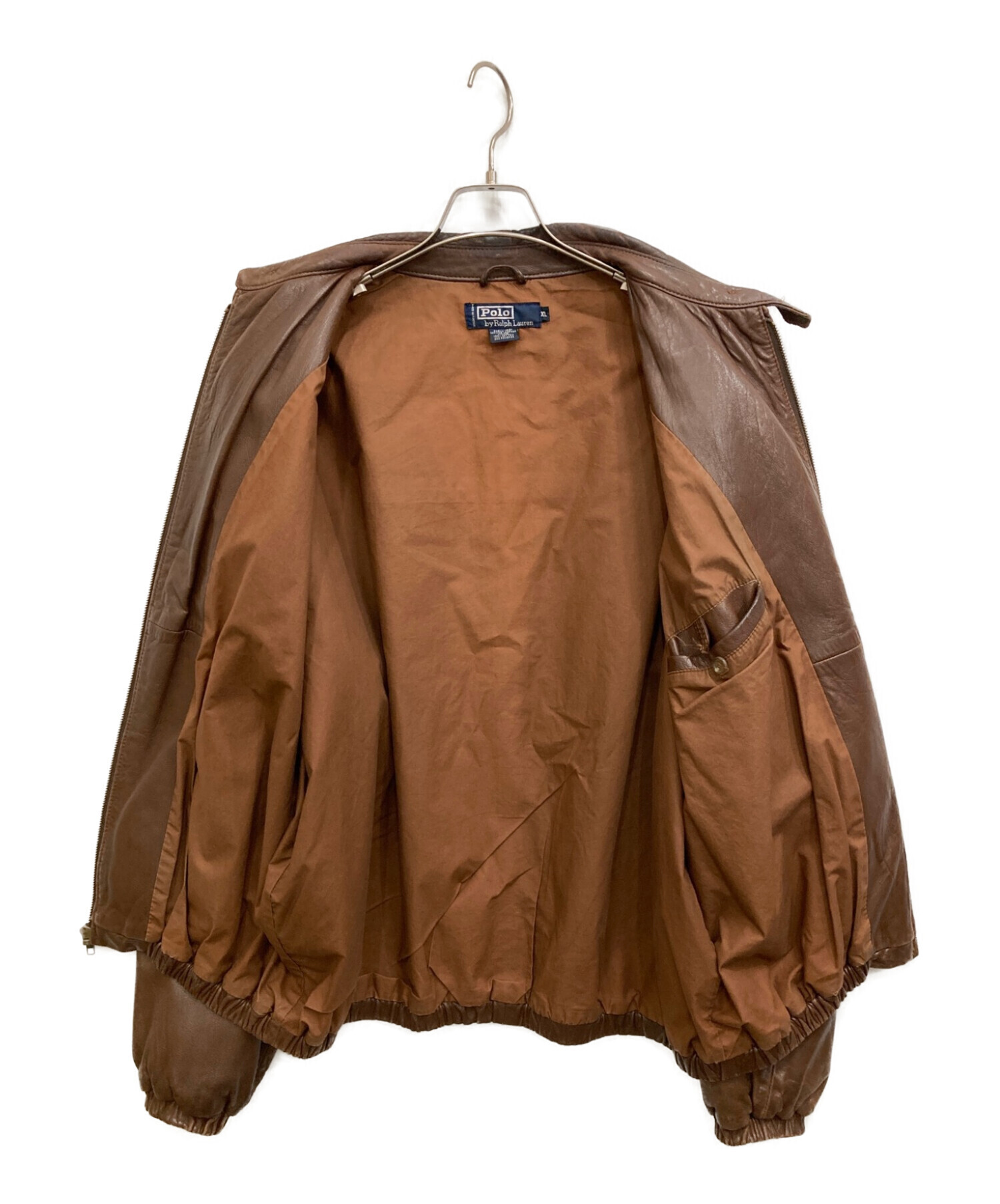 POLO RALPH LAUREN (ポロ・ラルフローレン) レザージャケット ブラウン サイズ:XL