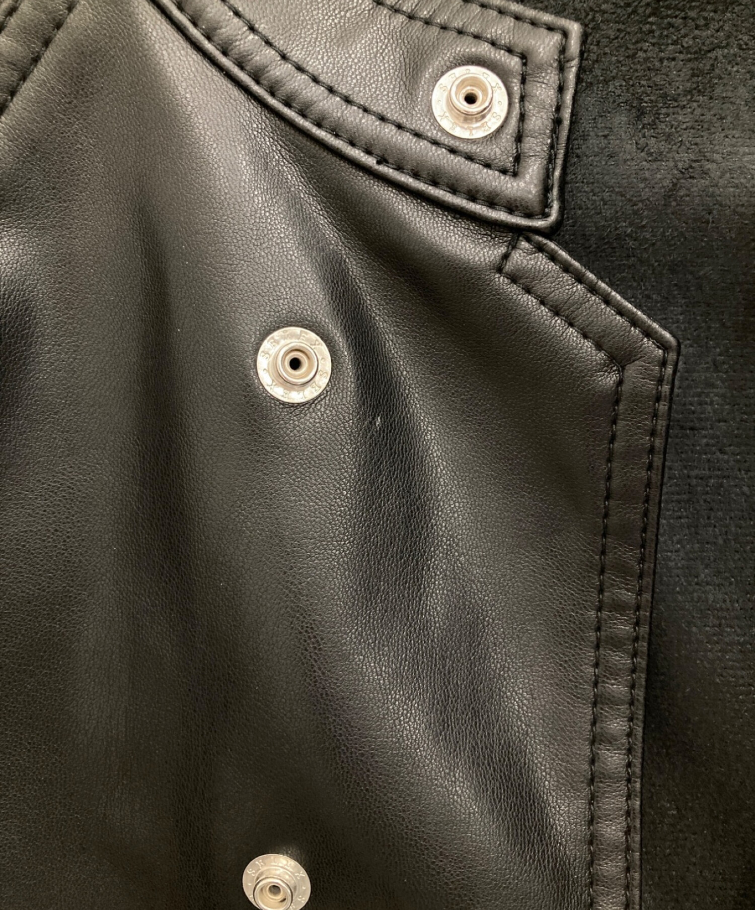 正規品100%新品【美品】ROUND SHORT FAKE LEATHER JACKET ブラウン ジャケット・アウター