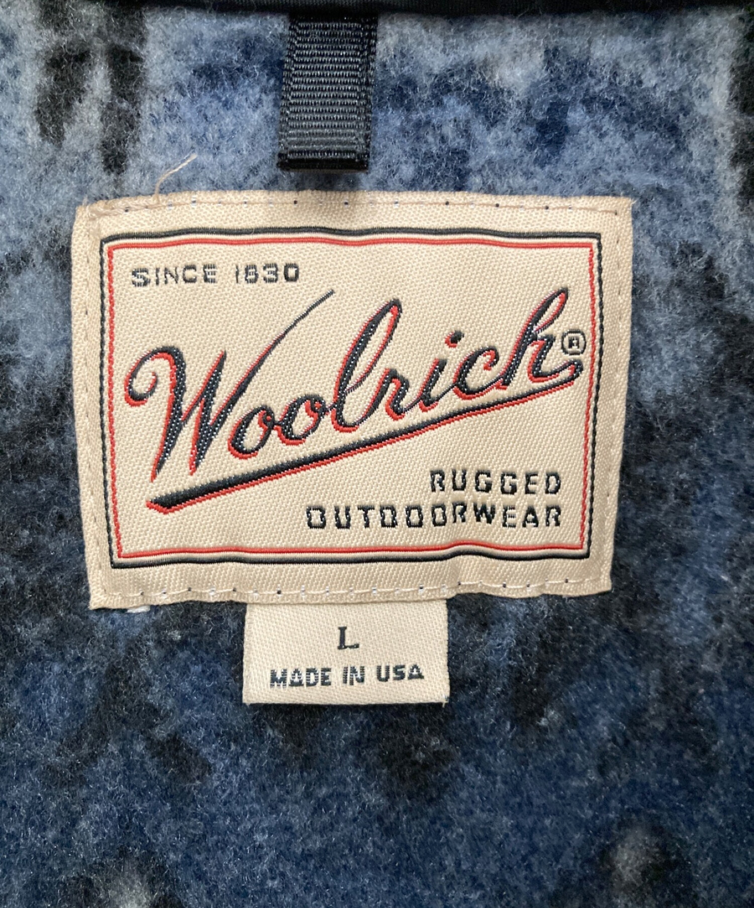 WOOLRICH (ウールリッチ) ハーフジップフリースジャケット ネイビー サイズ:L