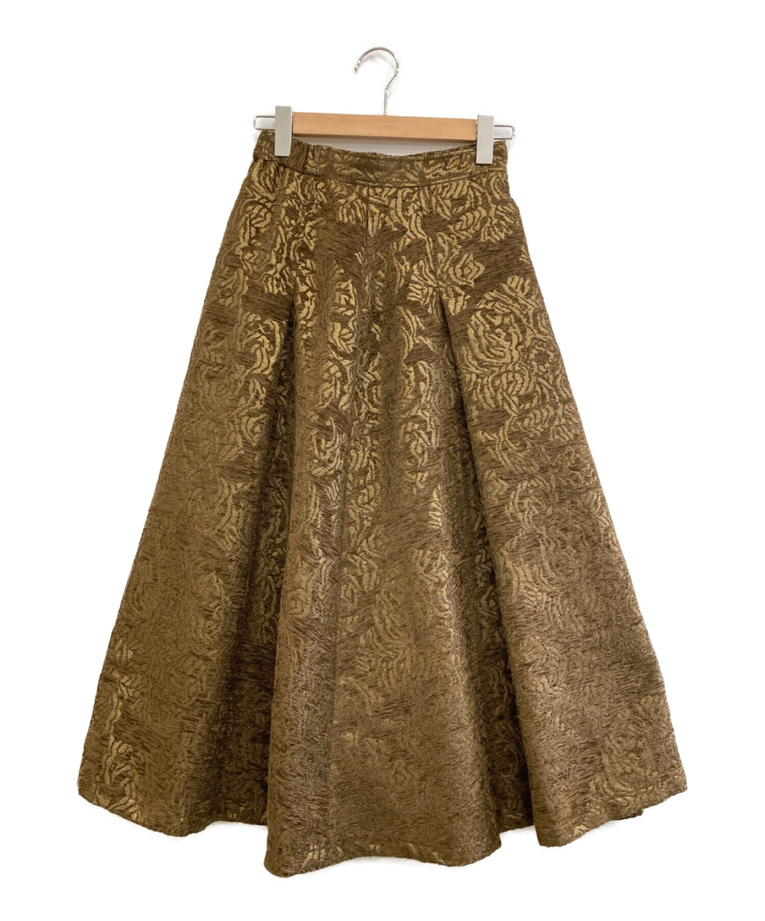 Ameri (アメリ) DAMASK DIMENSIONAL SKIRT ブラウン サイズ:表記無し