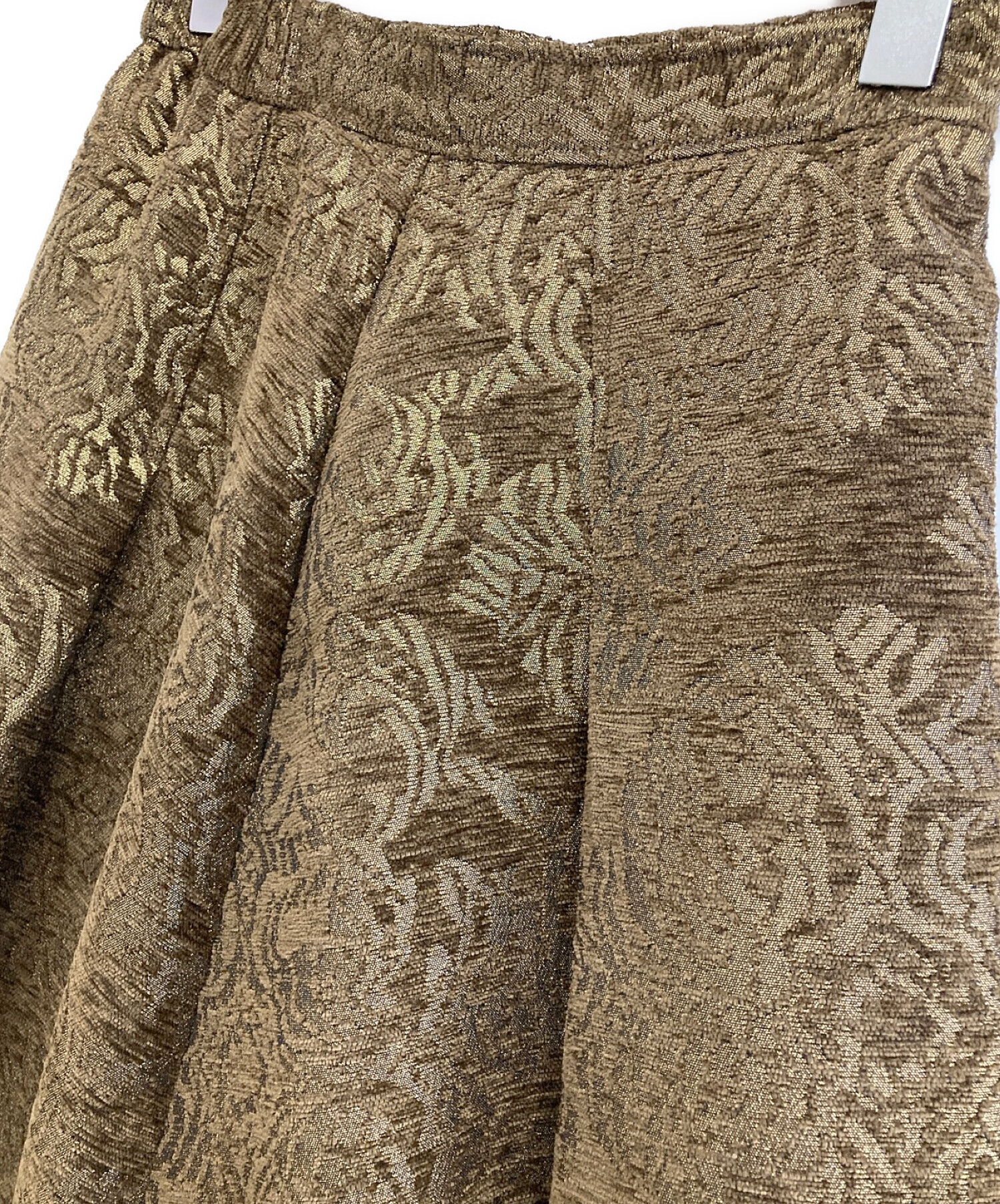 Ameri (アメリ) DAMASK DIMENSIONAL SKIRT ブラウン サイズ:表記無し