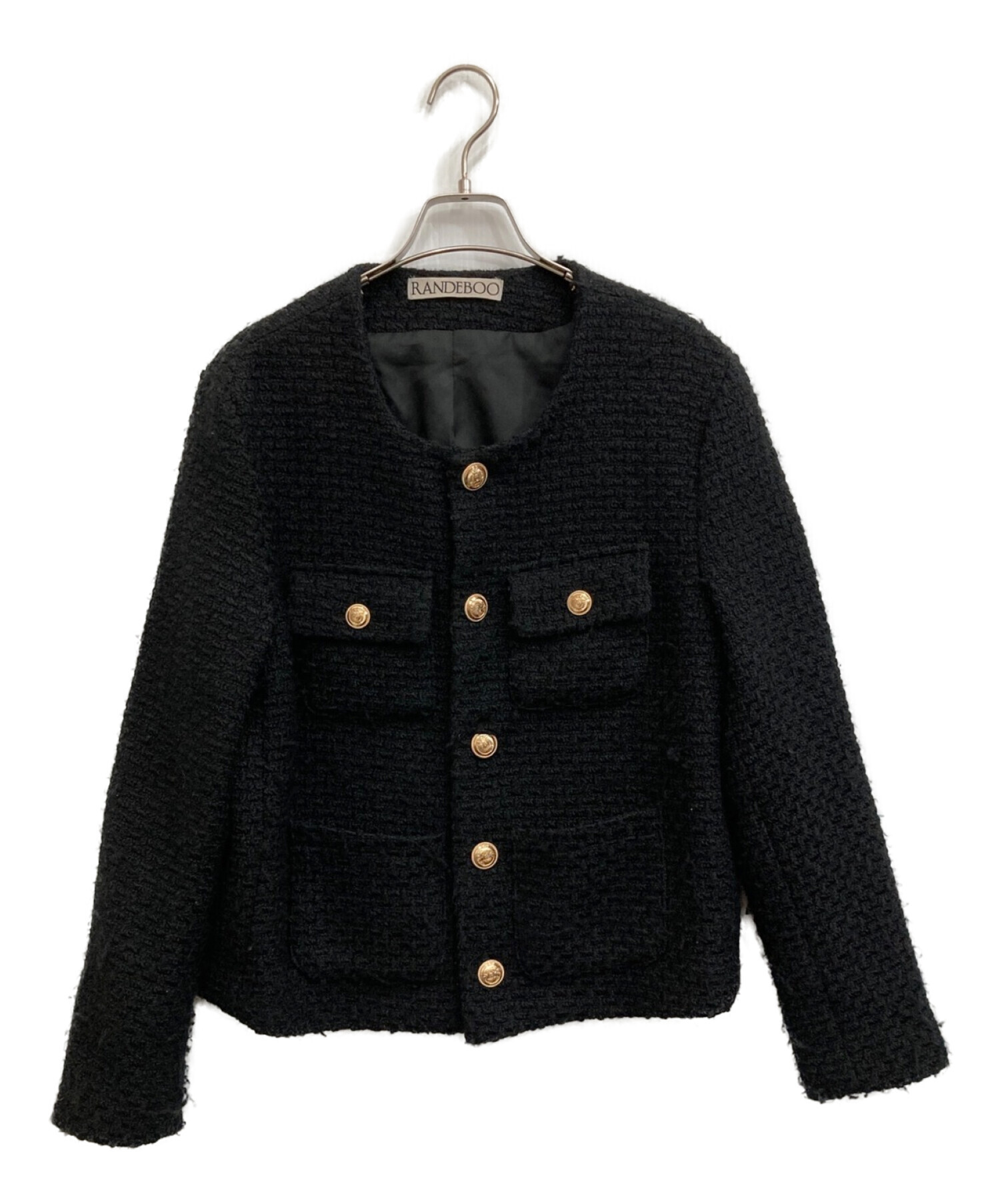 RANDEBOO (ランデブー) Classic tweed jacket ブラック サイズ:F