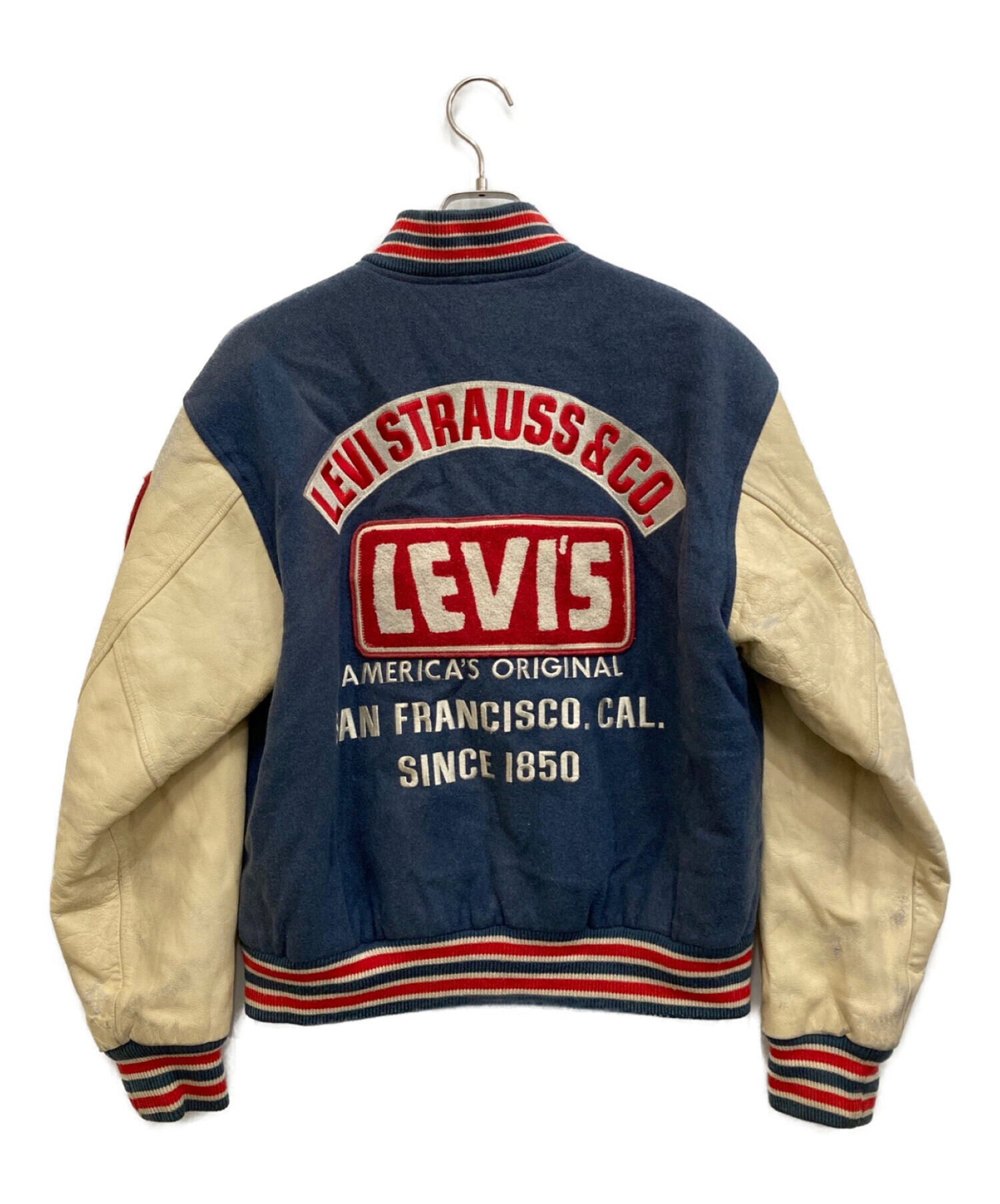 中古・古着通販】LEVI'S (リーバイス) スタジャン ブルー×ベージュ