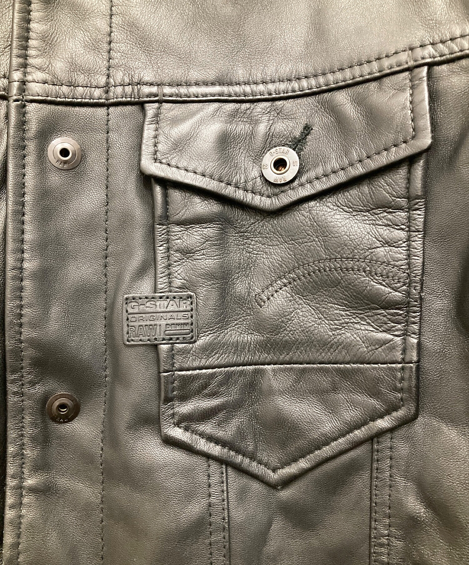 中古・古着通販】G-STAR RAW (ジースターロゥ) ARC 3D LEATHER JACKET