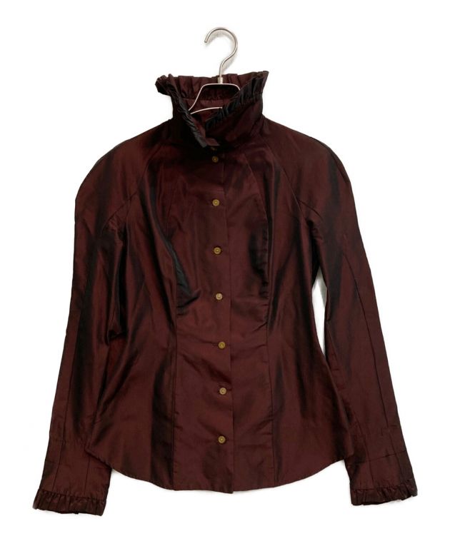 中古・古着通販】Vivienne Westwood RED LABEL (ヴィヴィアンウエストウッドレッドレーベル) フリルシャツブラウス ボルドー  サイズ:L｜ブランド・古着通販 トレファク公式【TREFAC FASHION】スマホサイト