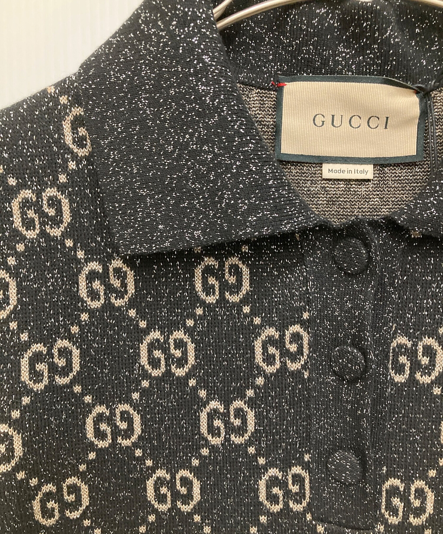 中古・古着通販】GUCCI (グッチ) ラメ GGジャカード ポロドレス