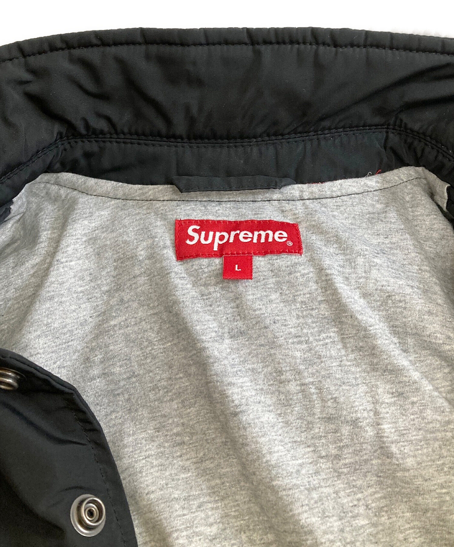 SUPREME (シュプリーム) GUMMO COACHES JACKET ブラック サイズ:Ｌ