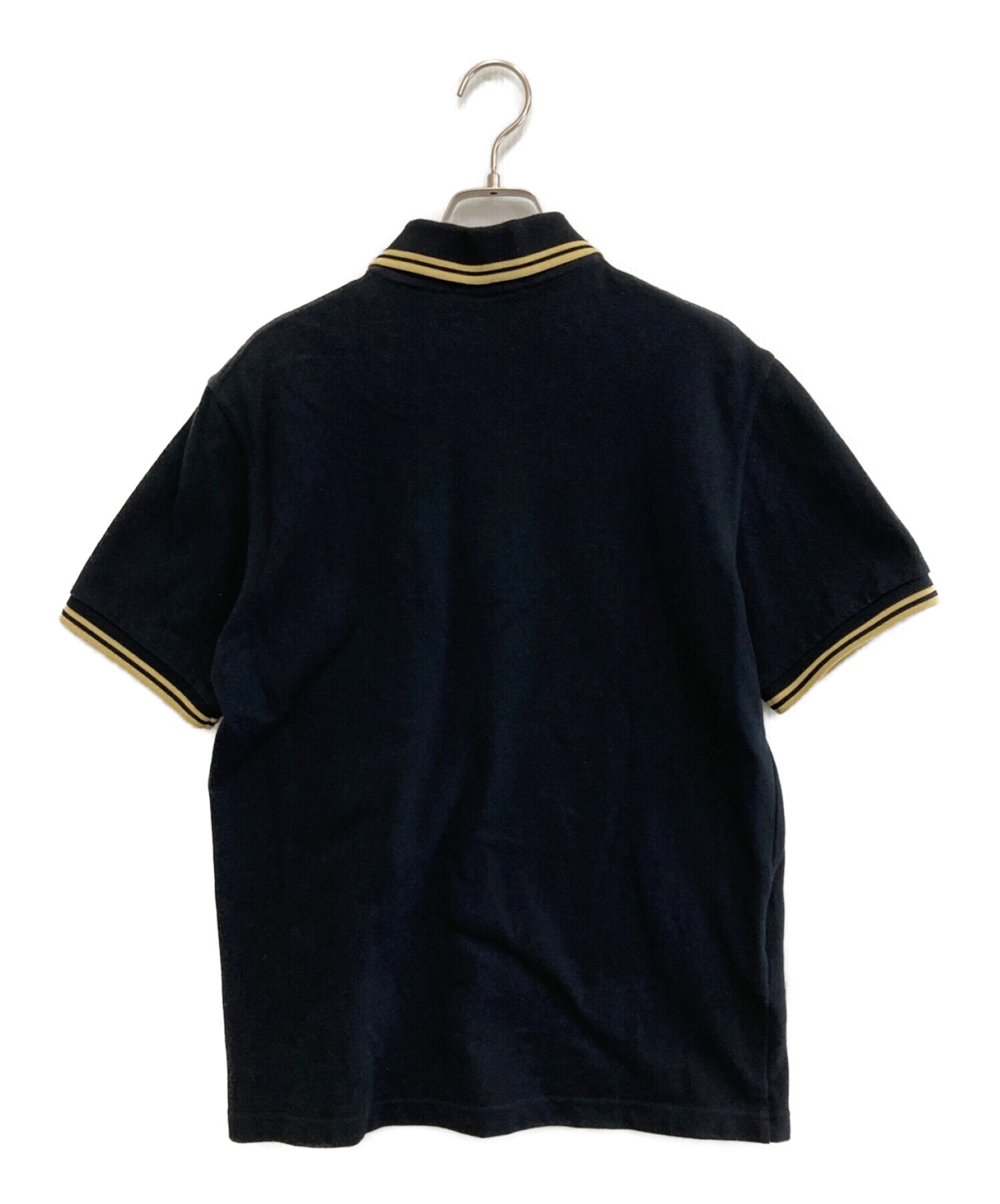 FRED PERRY (フレッドペリー) ポロシャツ ブラック×ゴールド サイズ:40