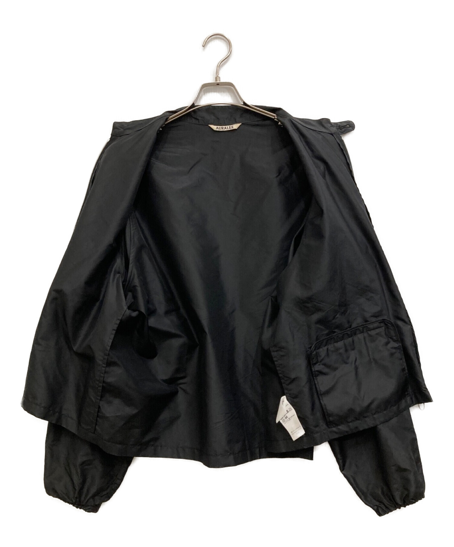 中古・古着通販】AURALEE (オーラリー) SILK TAFFETA SHORT BLOUSON ブラック サイズ:4｜ブランド・古着通販  トレファク公式【TREFAC FASHION】スマホサイト