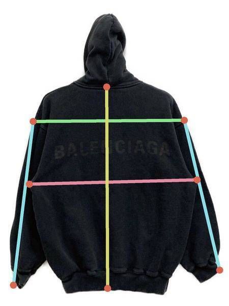 中古・古着通販】BALENCIAGA (バレンシアガ) バックロゴプリントパーカー ブラック サイズ:S｜ブランド・古着通販  トレファク公式【TREFAC FASHION】スマホサイト