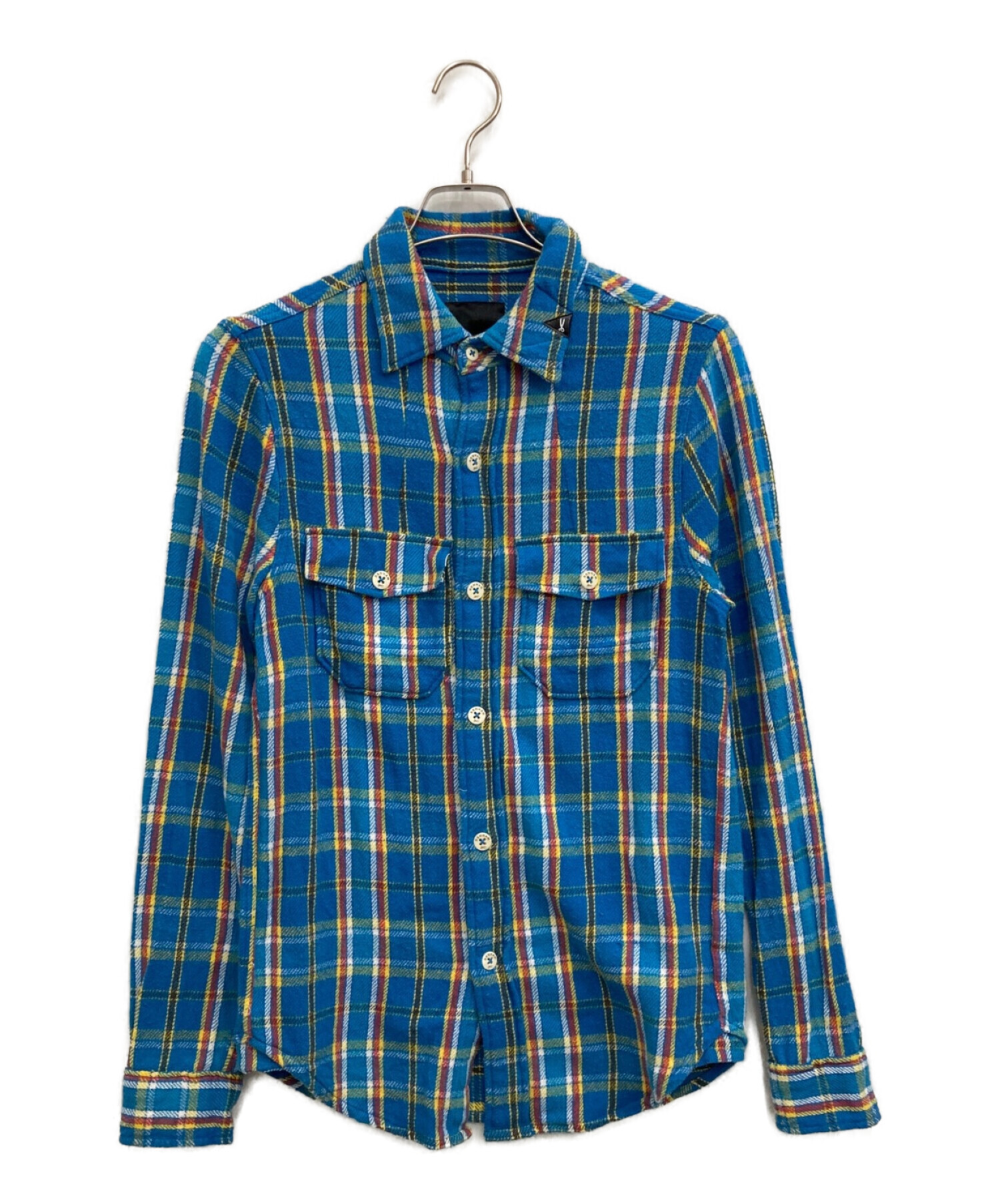 Denham (デンハム) ネルシャツ ブルー サイズ:X-SMALL