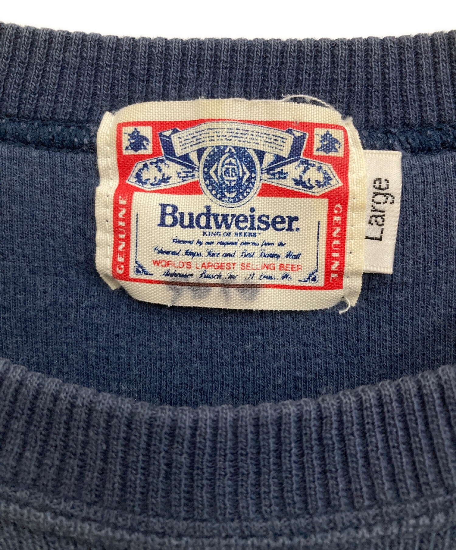 中古・古着通販】BUDWEISER (バドワイザー) スウェット ネイビー サイズ:Large｜ブランド・古着通販 トレファク公式【TREFAC  FASHION】スマホサイト