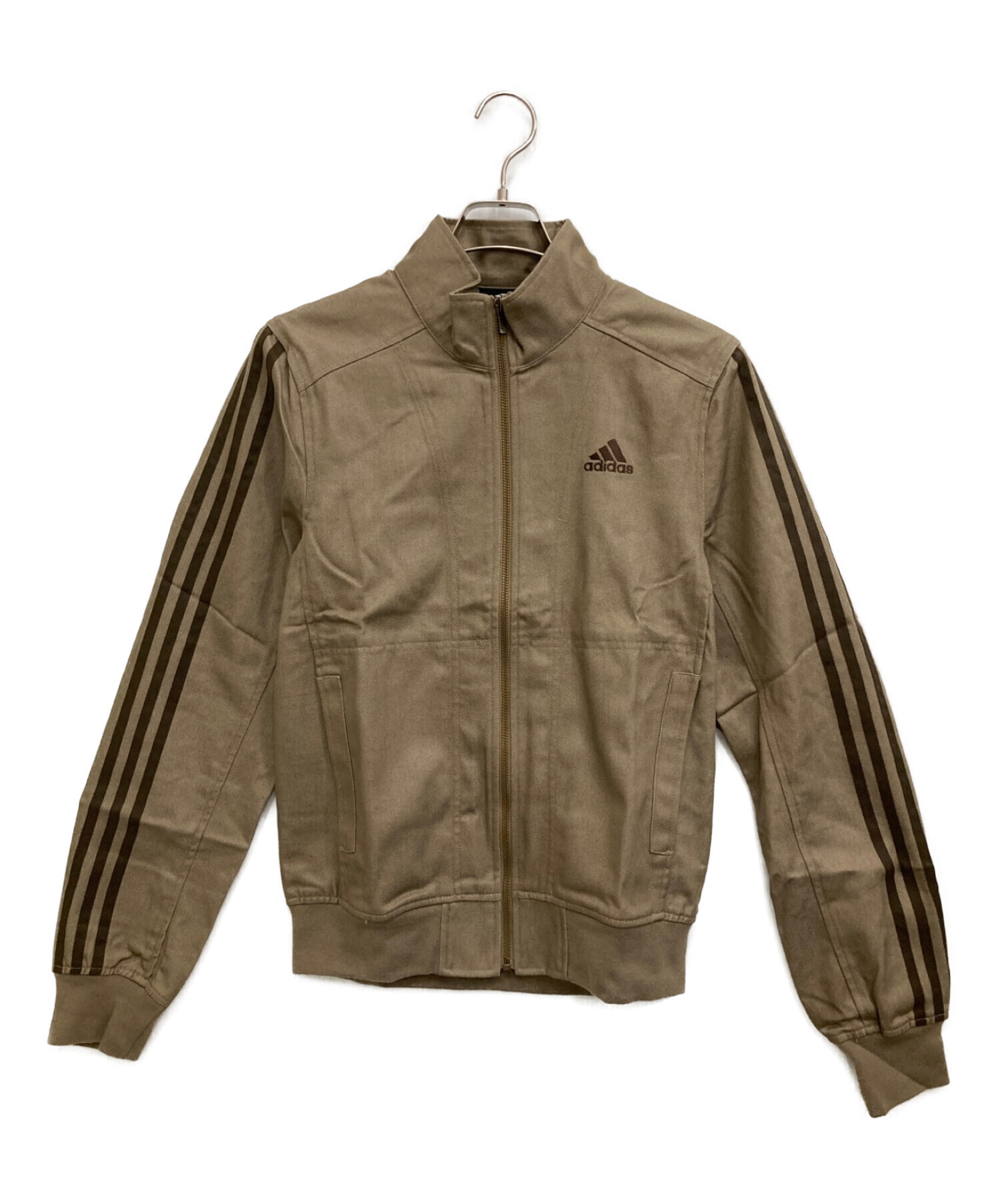 adidas (アディダス) ツイルトラックジャケット ブラウン サイズ:M