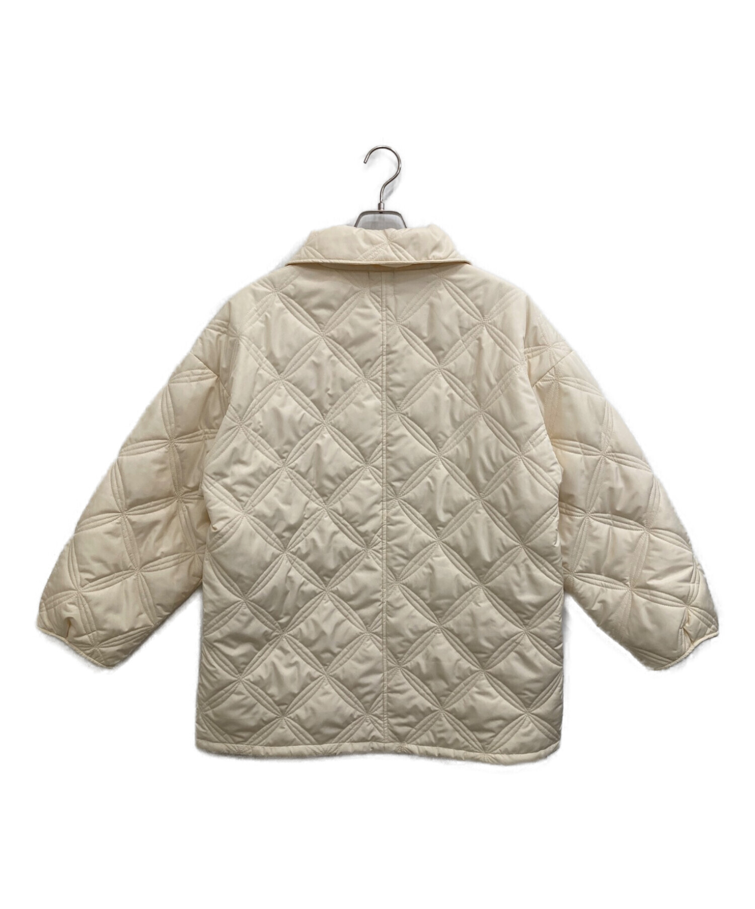 Amiur (エミレ) big collar quilting jacket ホワイト サイズ:F