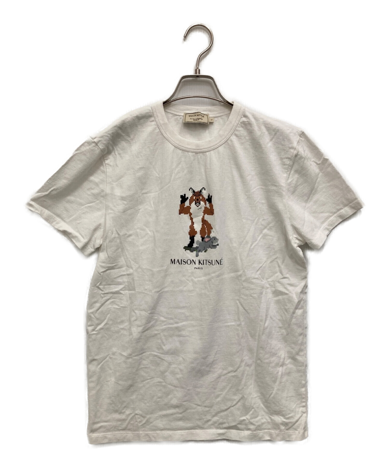maison kitsune (メゾンキツネ) プリントTシャツ ホワイト サイズ:S