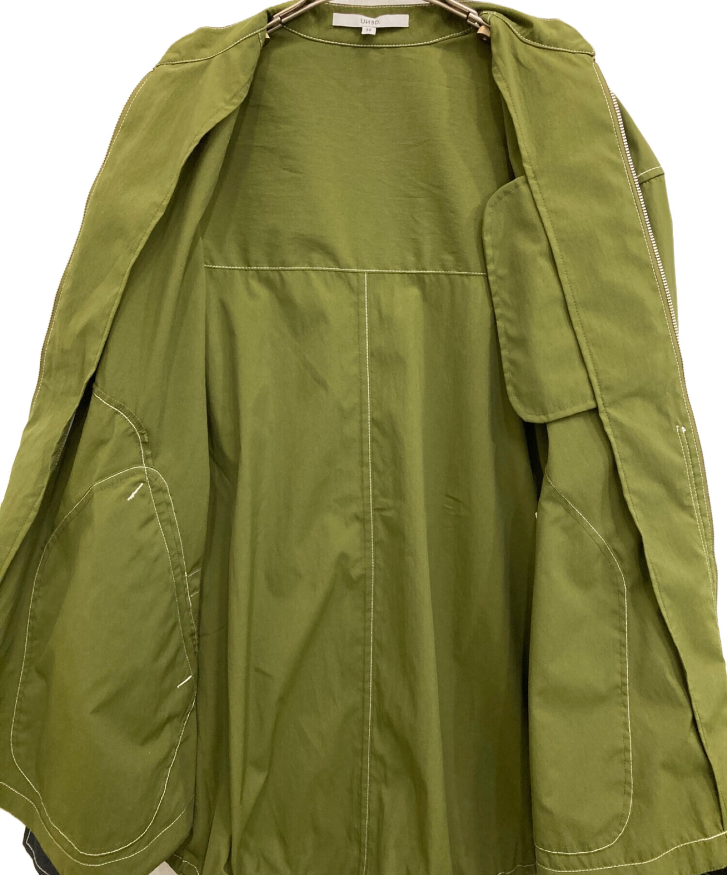 UN3D. (アンスリード) MA-1ディテールシャツジャケット グリーン サイズ:38