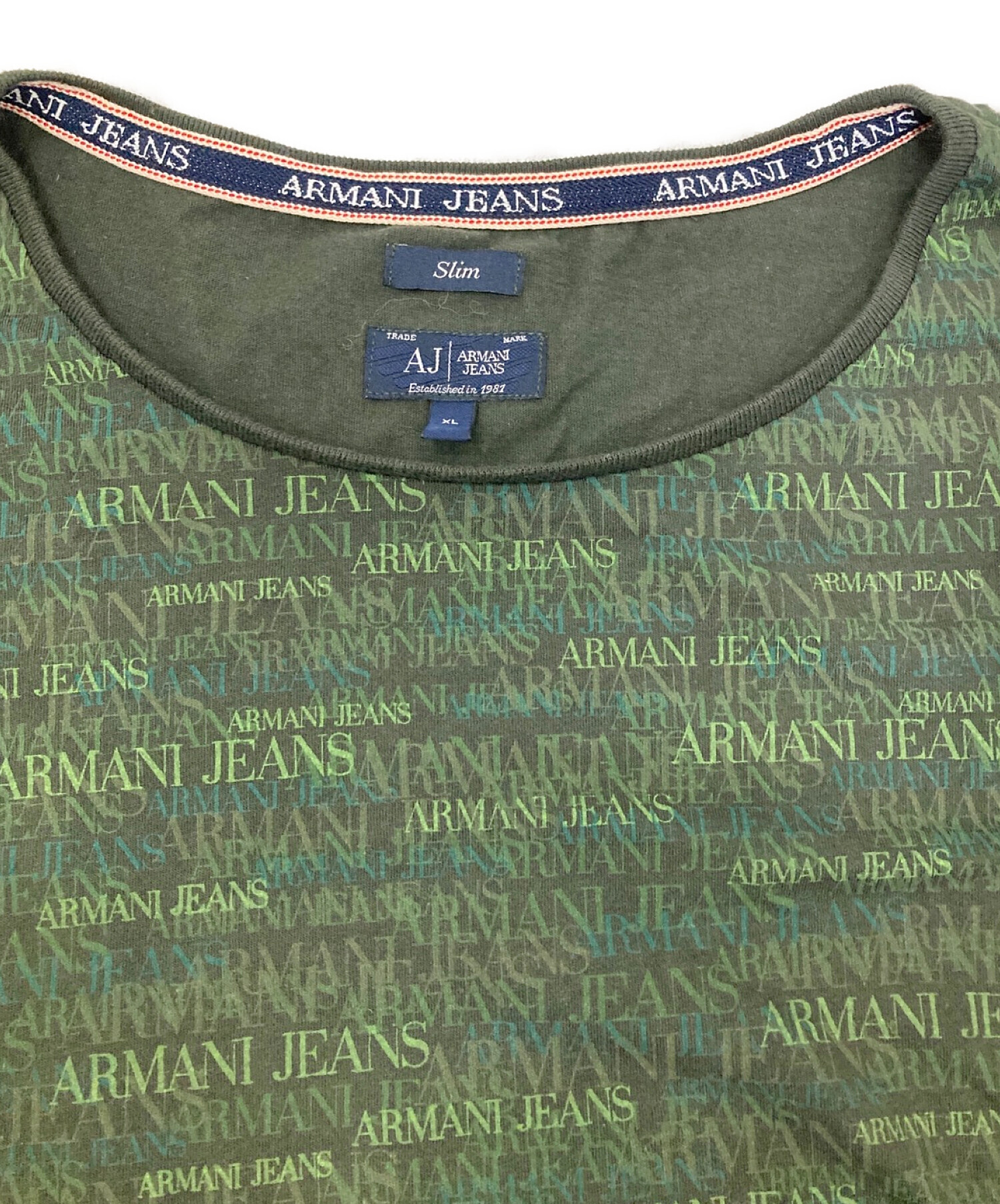 中古・古着通販】ARMANI JEANS (アルマーニジーンズ) Tシャツ グリーン サイズ:EU:XL｜ブランド・古着通販  トレファク公式【TREFAC FASHION】スマホサイト