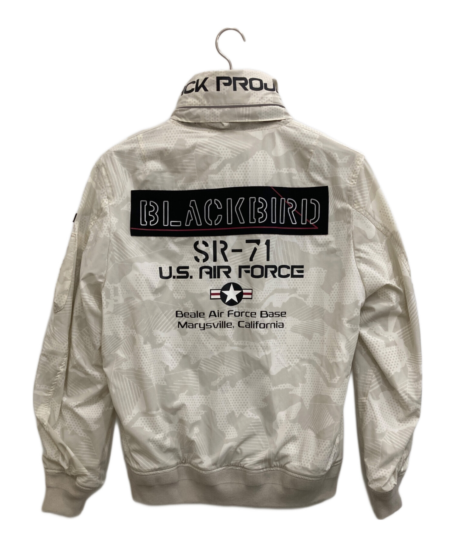 AVIREX (アヴィレックス) BLACKBIRD STAND ZIP JKT グレー サイズ:XL