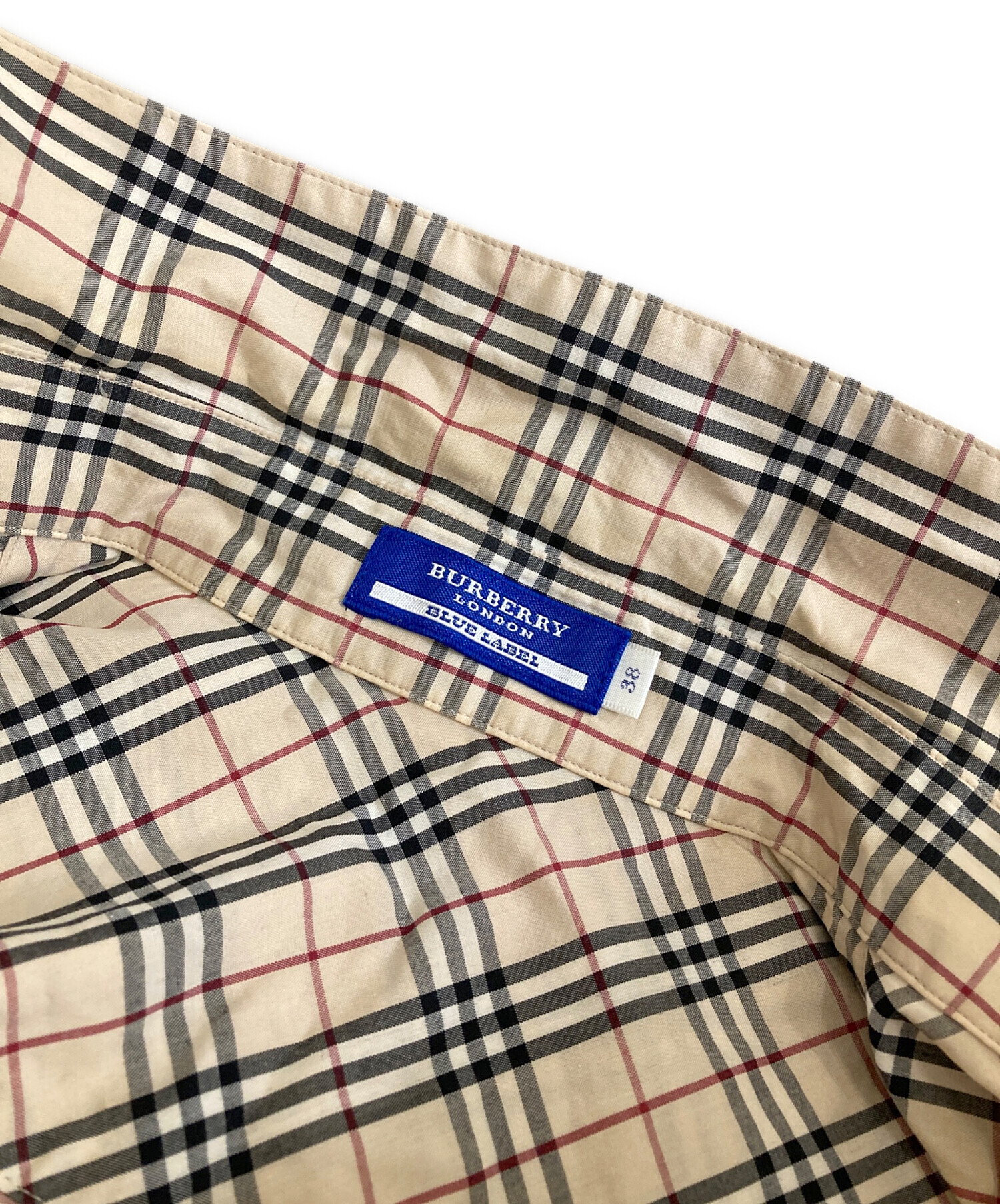 BURBERRY BLUE LABEL (バーバリーブルーレーベル) ノバチェックネルシャツ ブラウン サイズ:38