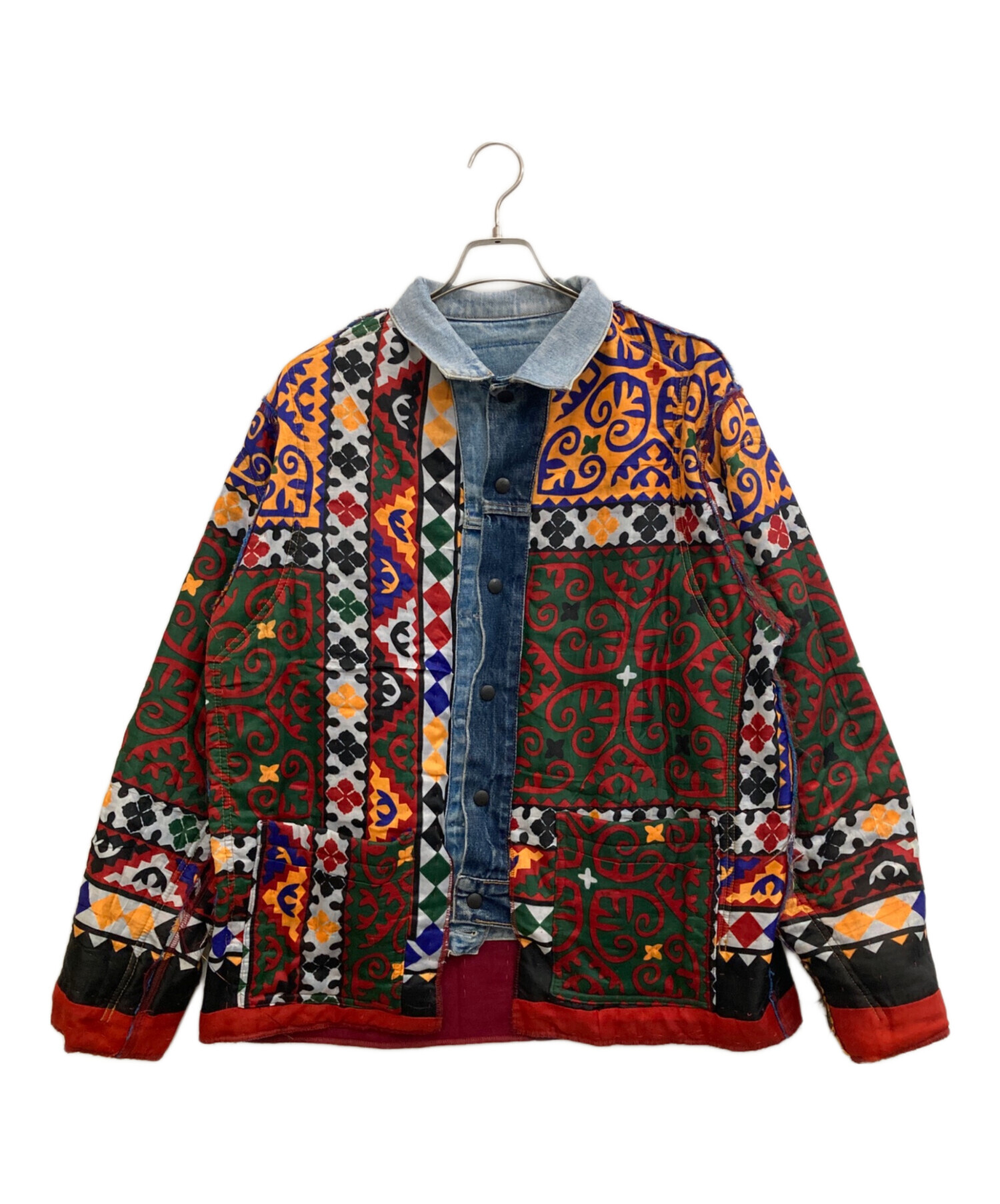 Rebuild by Needles (リビルドバイニードルス) Jean Jacket + Rug - Covered Reversible  Jacket インディゴ サイズ:M