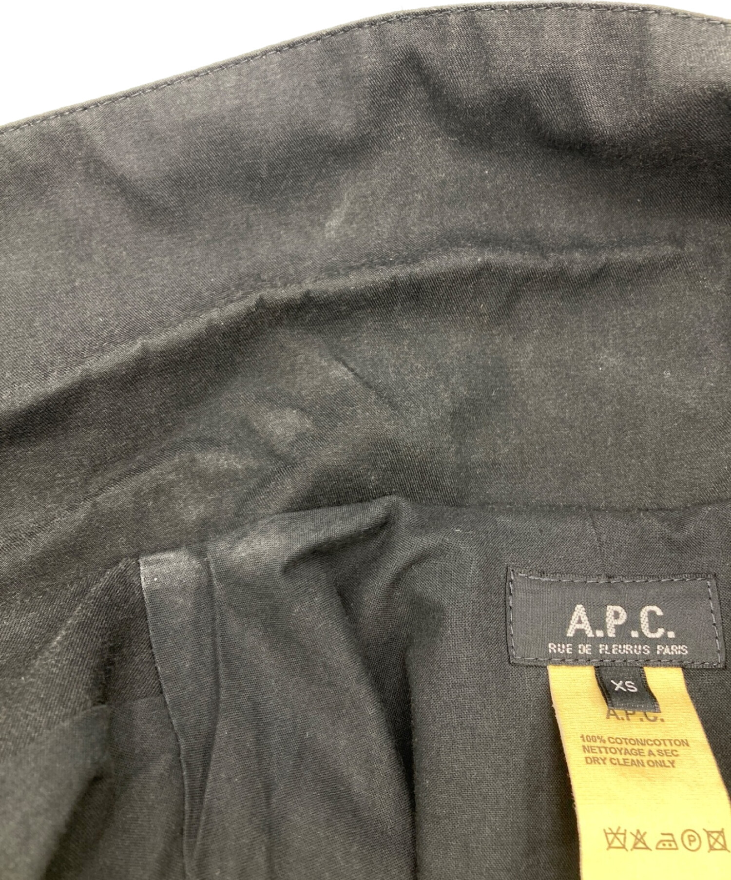 A.P.C. (アー・ペー・セー) ステンカラーコート ブラック サイズ:XS
