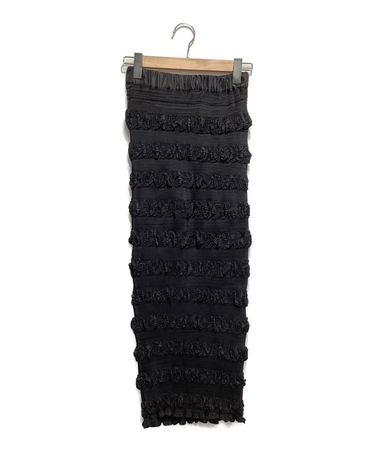 MAISON SPECIAL (メゾンスペシャル) ダブルプリーツタイトスカート ブラック サイズ:FREE