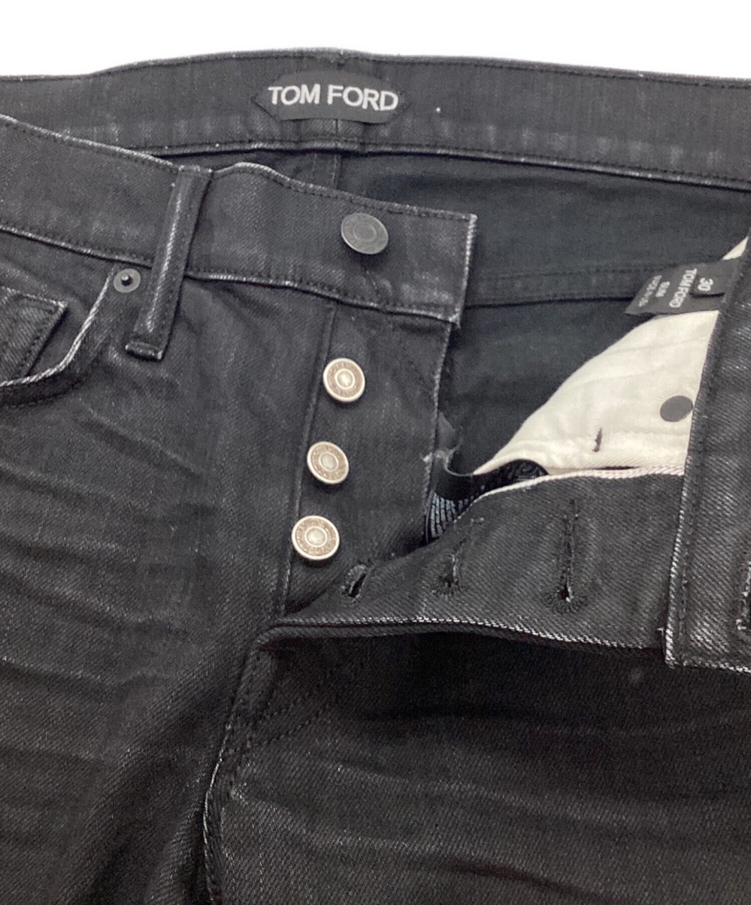 TOM FORD (トムフォード) TFD001 Slim Fit Jeans ブラック サイズ:30