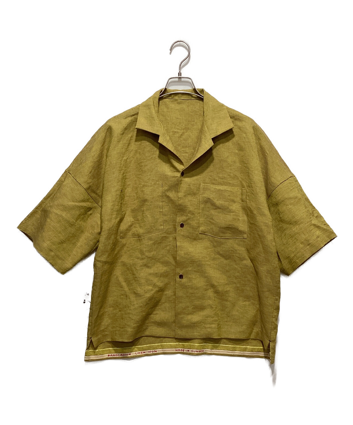 SUNSEAサンシー Cave Shirt シルク100%オープンカラーケイブシャツ【2】【MSHA71423】
