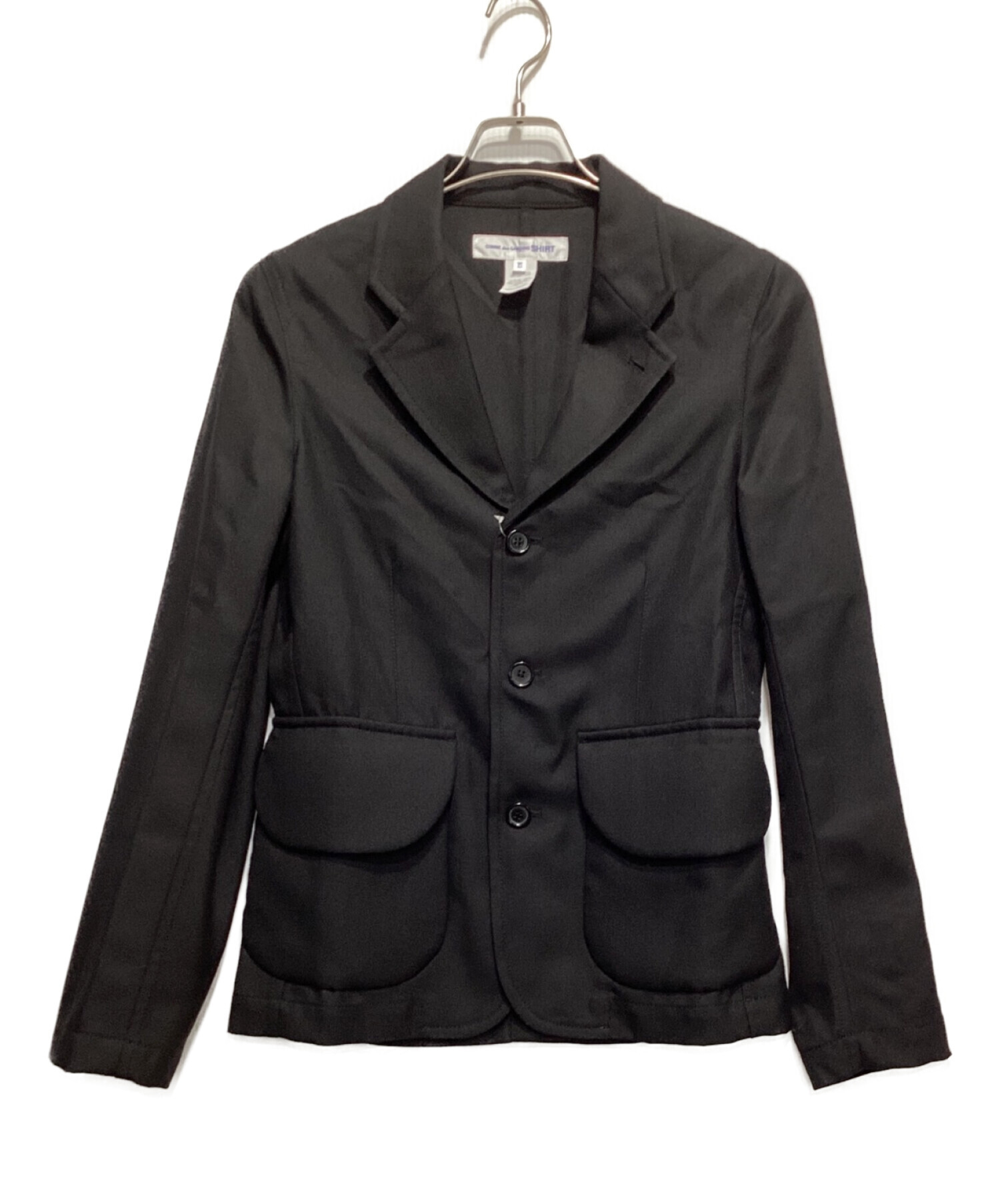 COMME des GARCONS SHIRT (コムデギャルソンシャツ) テーラードジャケット ブラック サイズ:XS 未使用品