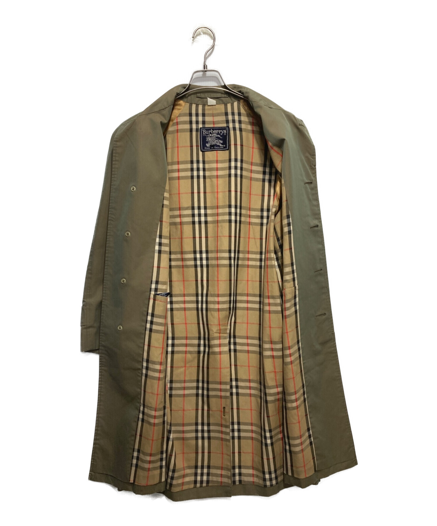 中古・古着通販】Burberry's (バーバリーズ) 玉虫ステンカラーコート オリーブ サイズ:-｜ブランド・古着通販 トレファク公式【TREFAC  FASHION】スマホサイト