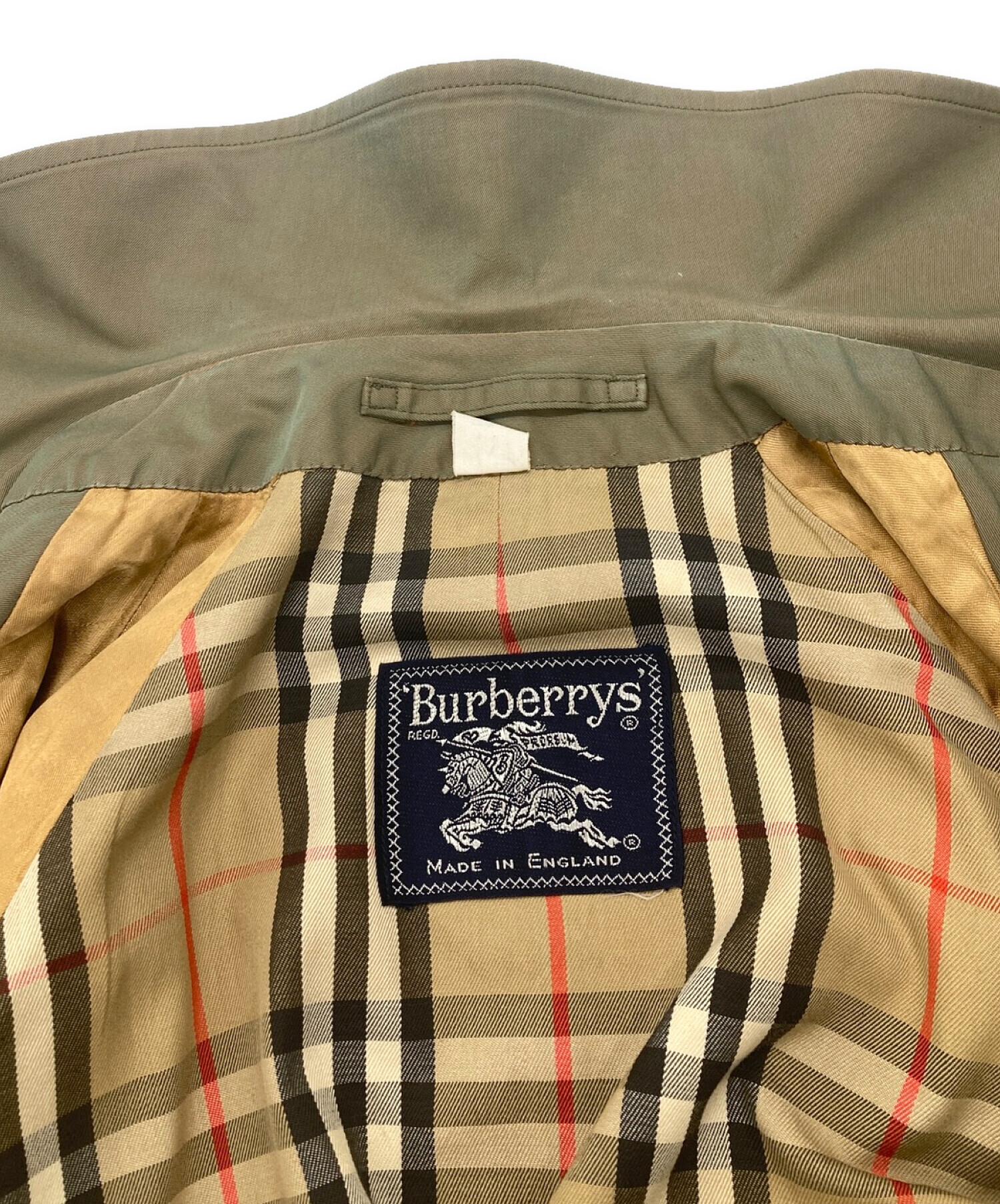 中古・古着通販】Burberry's (バーバリーズ) 玉虫ステンカラーコート オリーブ サイズ:-｜ブランド・古着通販 トレファク公式【TREFAC  FASHION】スマホサイト