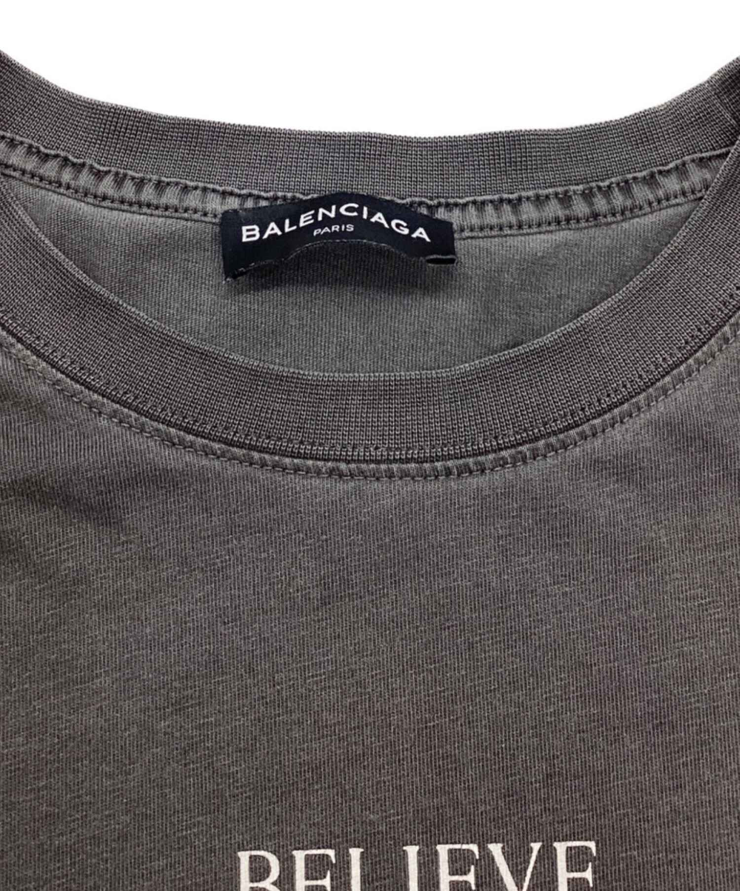 中古・古着通販】BALENCIAGA (バレンシアガ) プリントTシャツ グレー