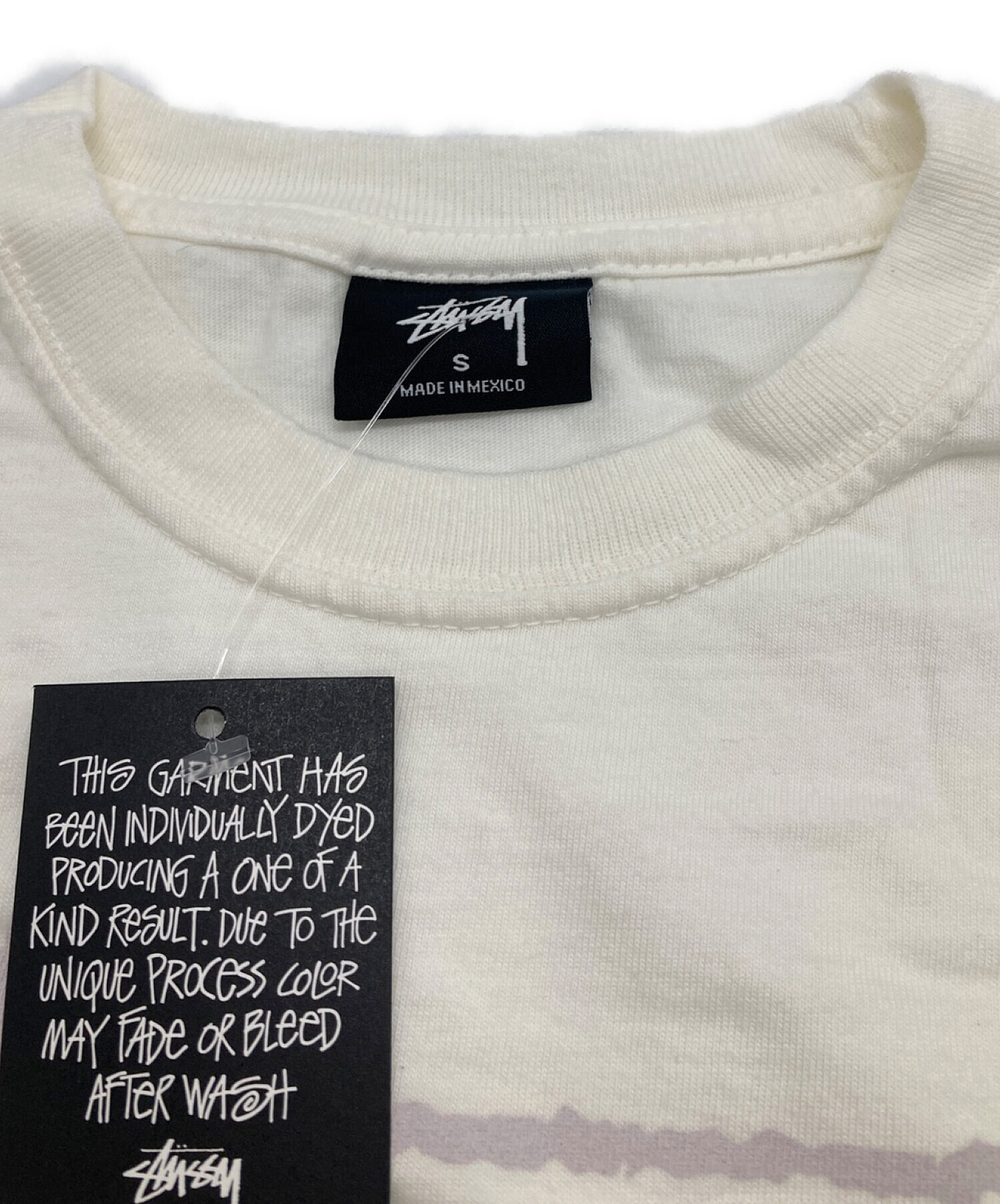 stussy (ステューシー) 製品染めプリントTシャツ ホワイト サイズ:S 未使用品