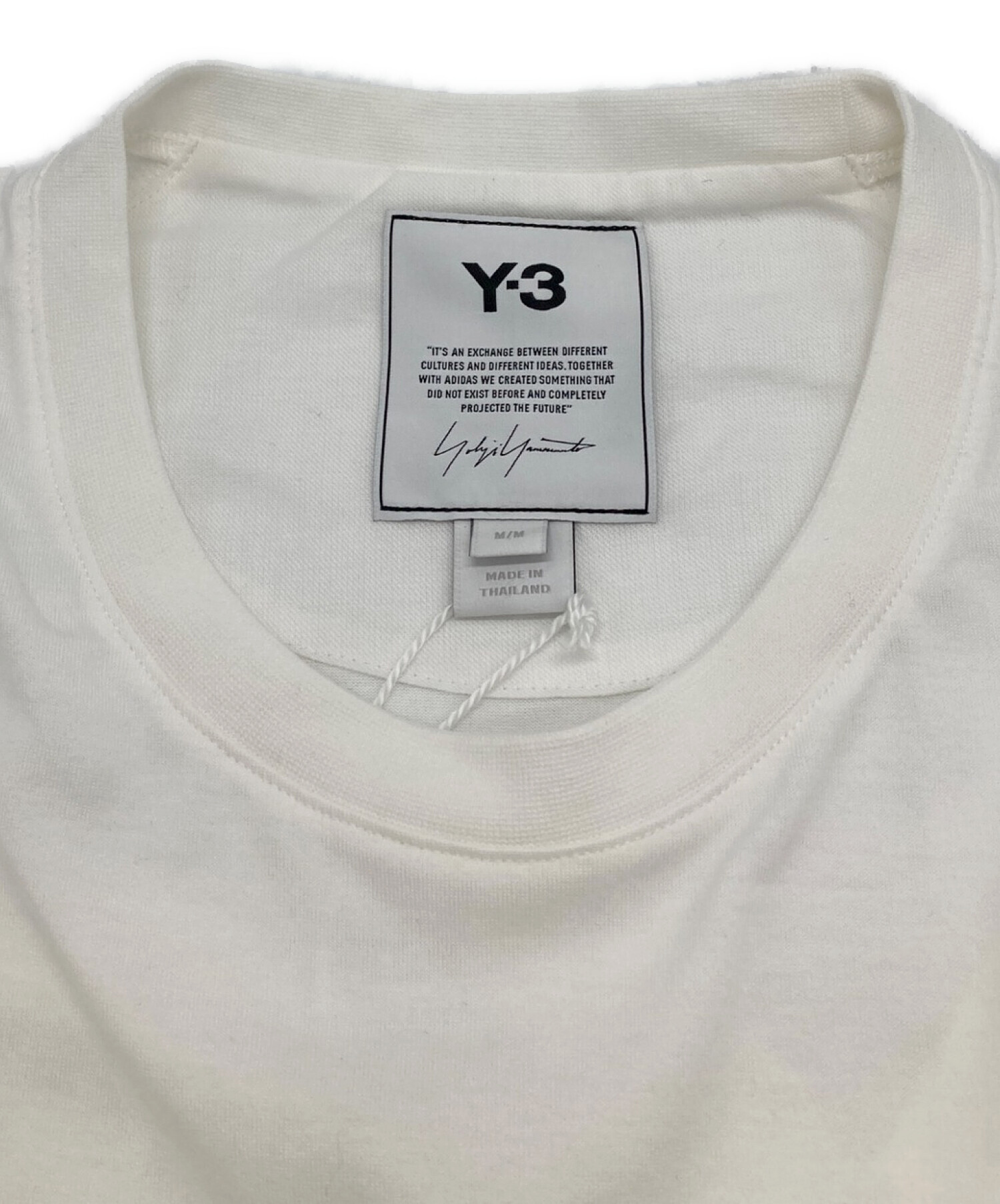 Y-3 (ワイスリー) バックロゴプリントTシャツ ホワイト サイズ:M