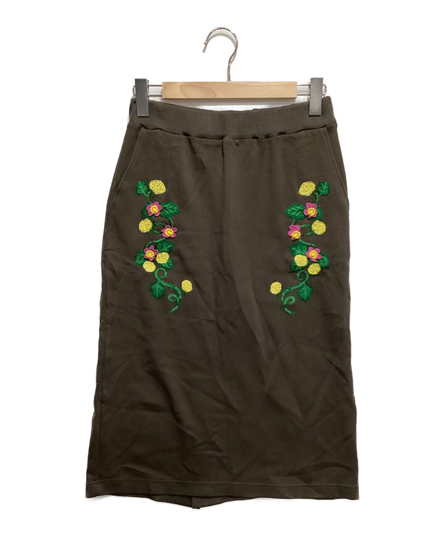 MUVEIL (ミュベール) 刺繍スカート ブラウン サイズ:38 未使用品