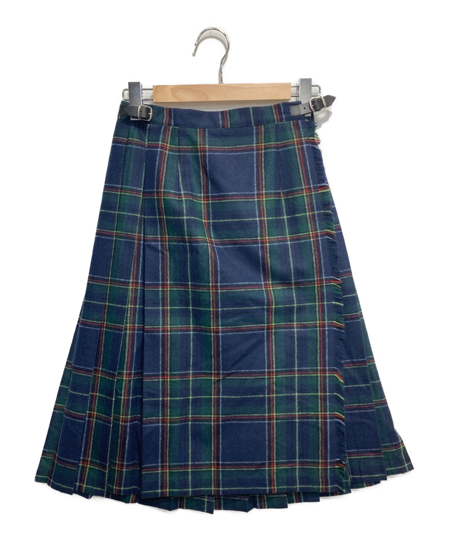 O'NEIL OF DUBLIN (オニールオブダブリン) EASY KILTチェックスカート グリーン×ネイビー サイズ:US 6